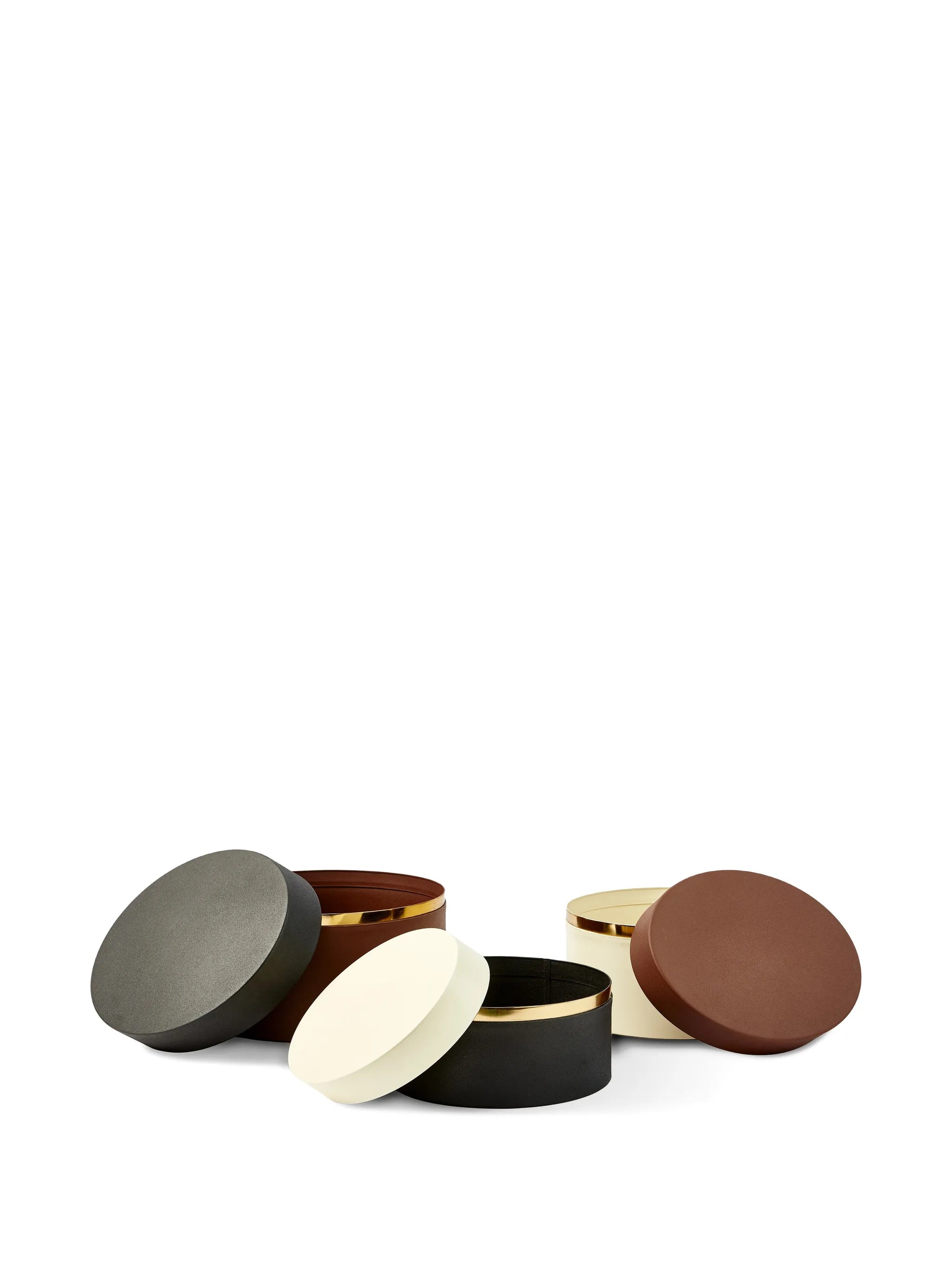 round metal boxes (set of three)