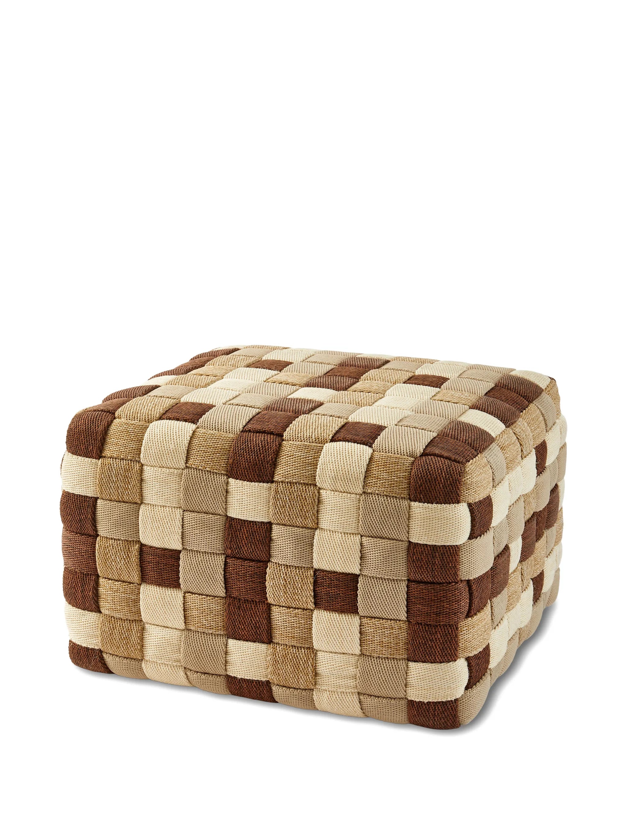 medium weave pouf stool