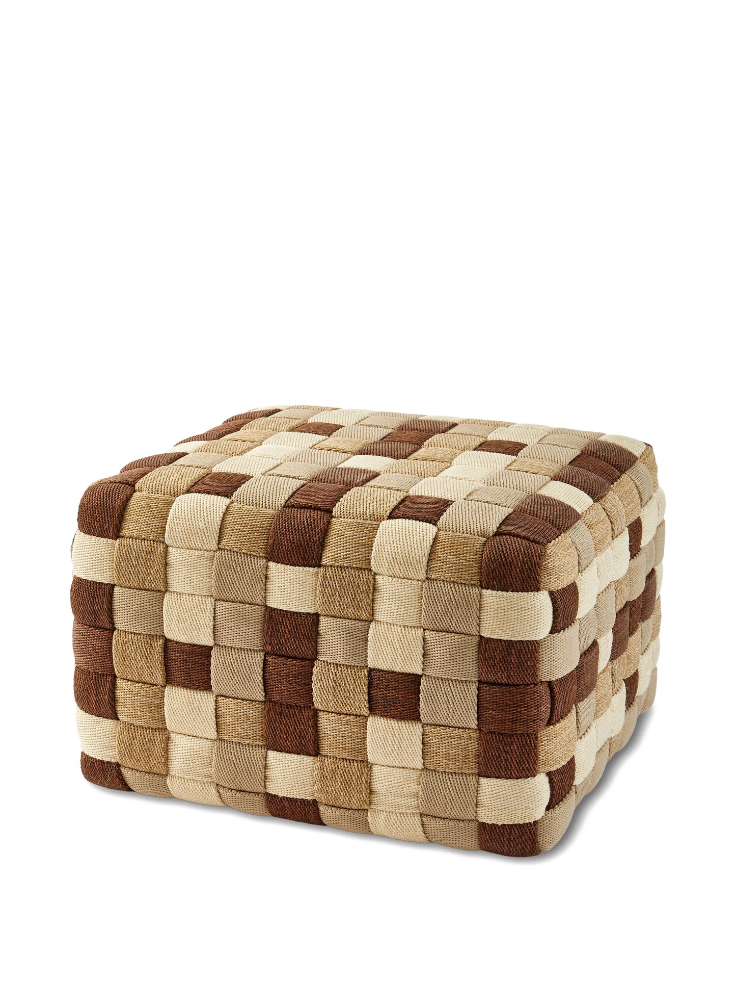 medium weave pouf stool