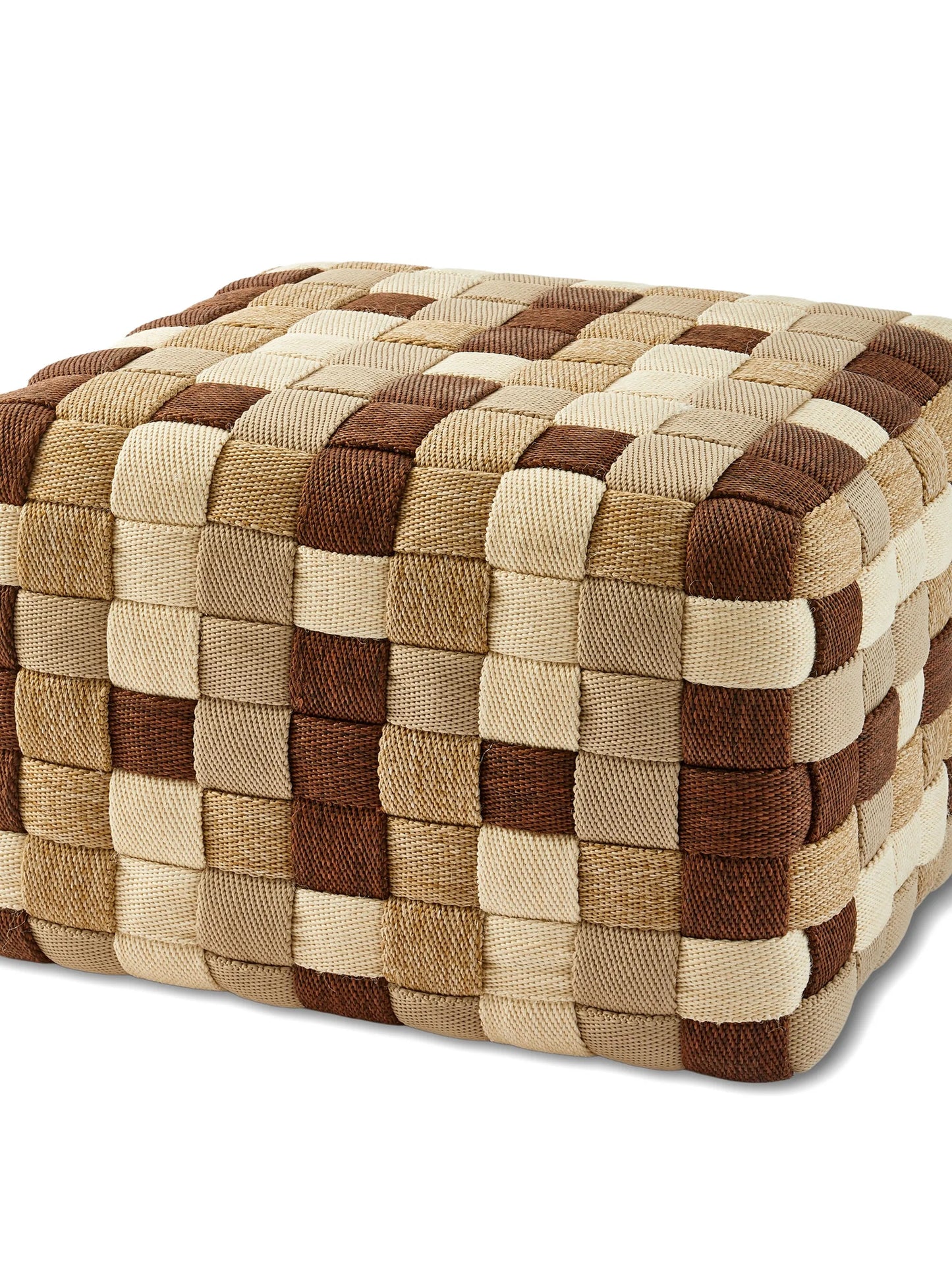 medium weave pouf stool