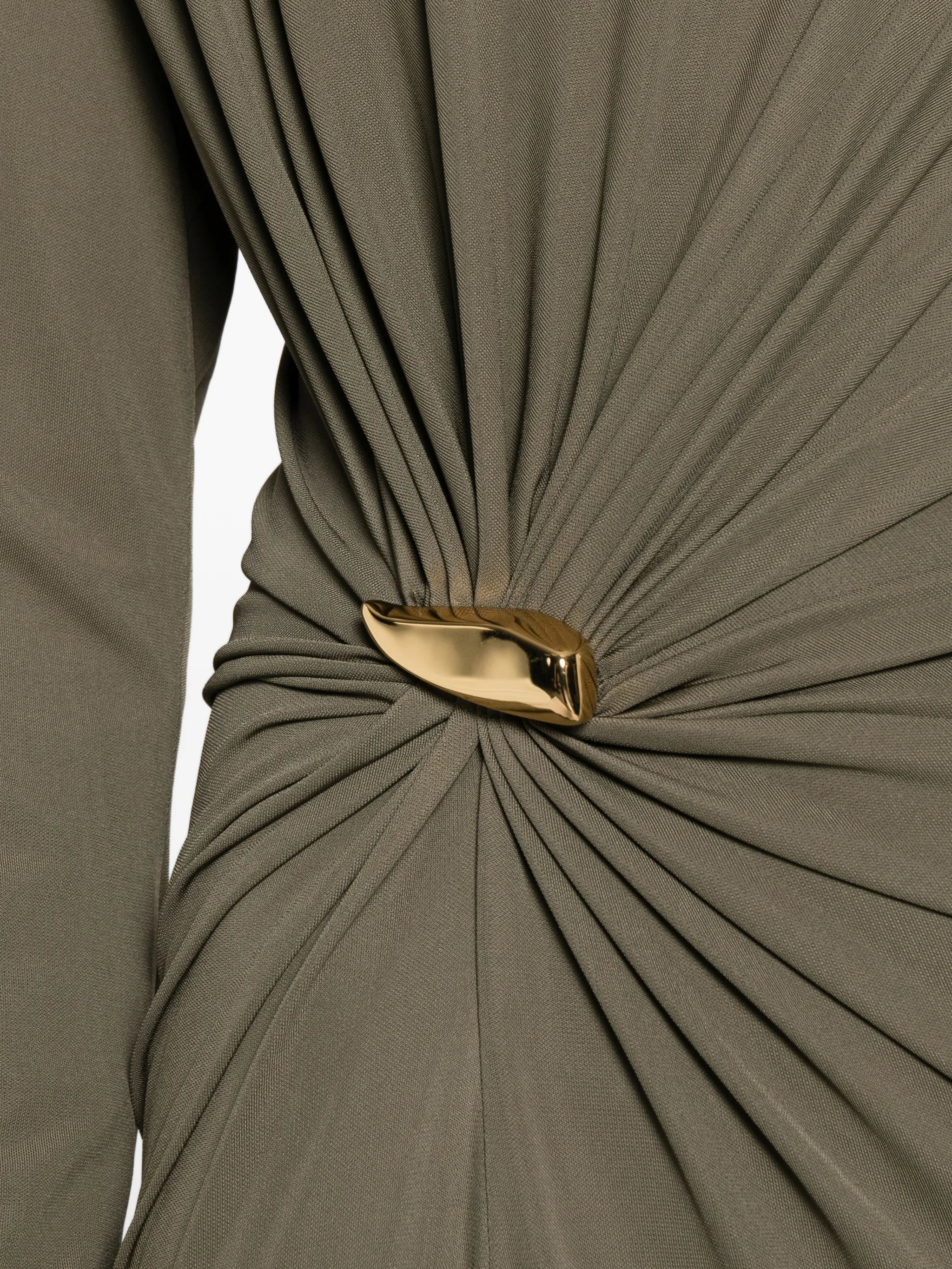 gathered asymmetric dress