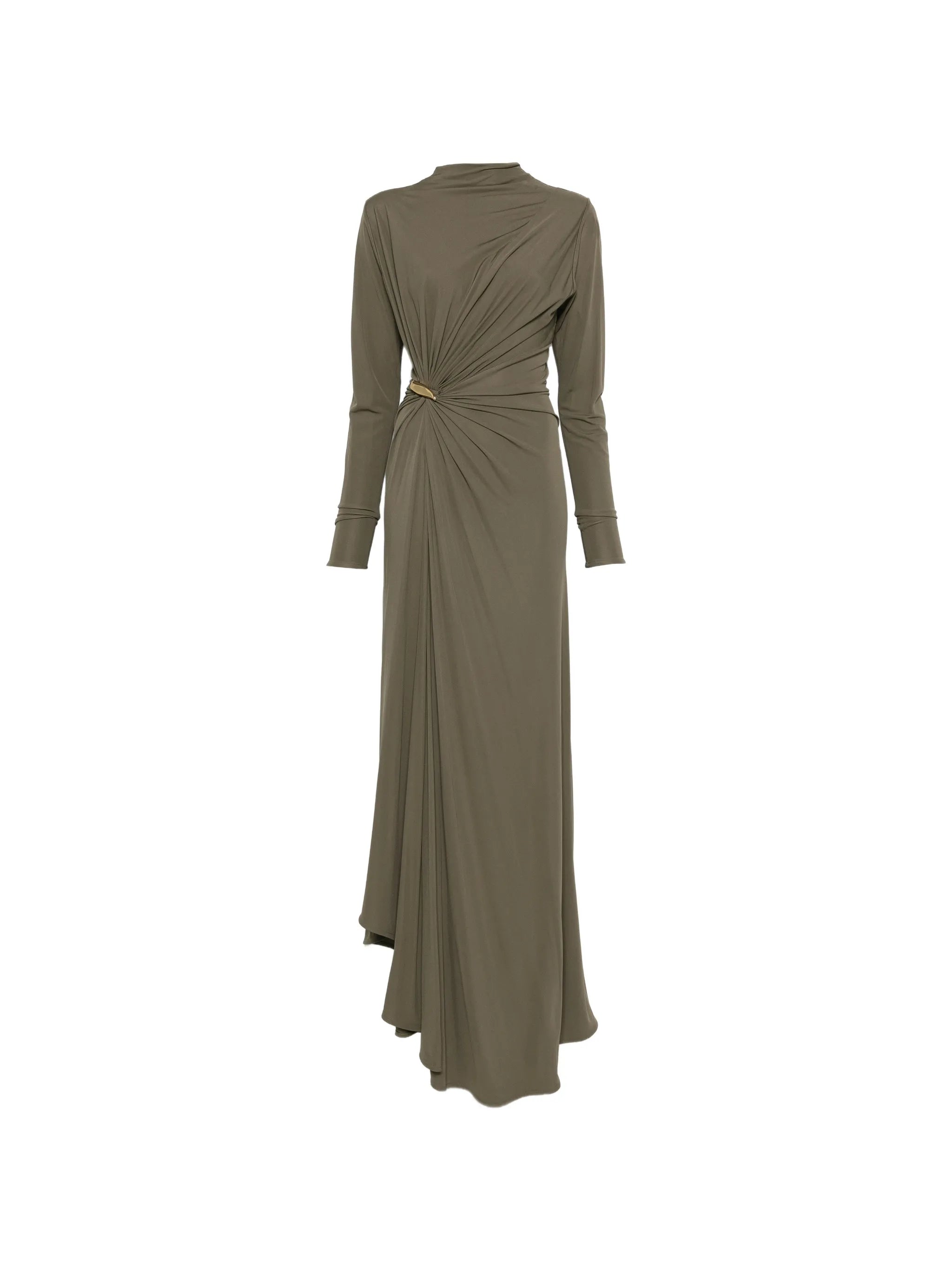 gathered asymmetric dress