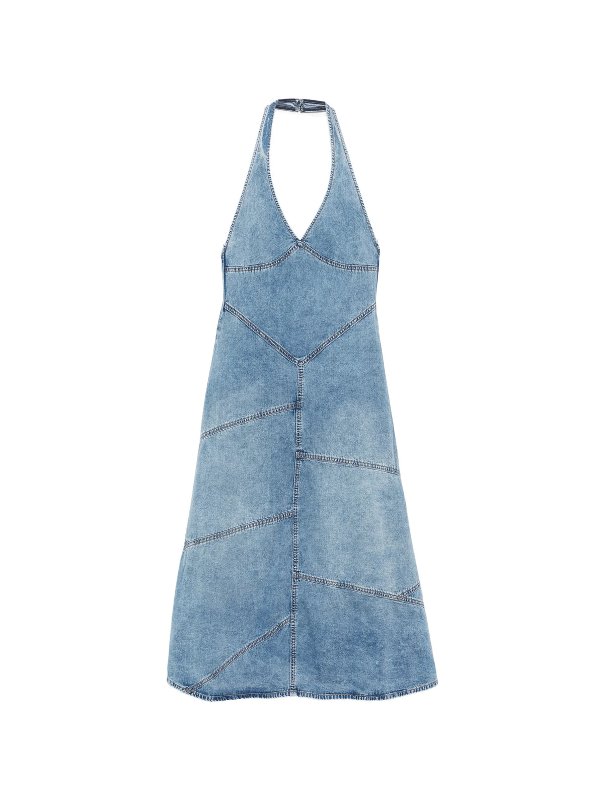 Delphi pieced halter dress in meadow