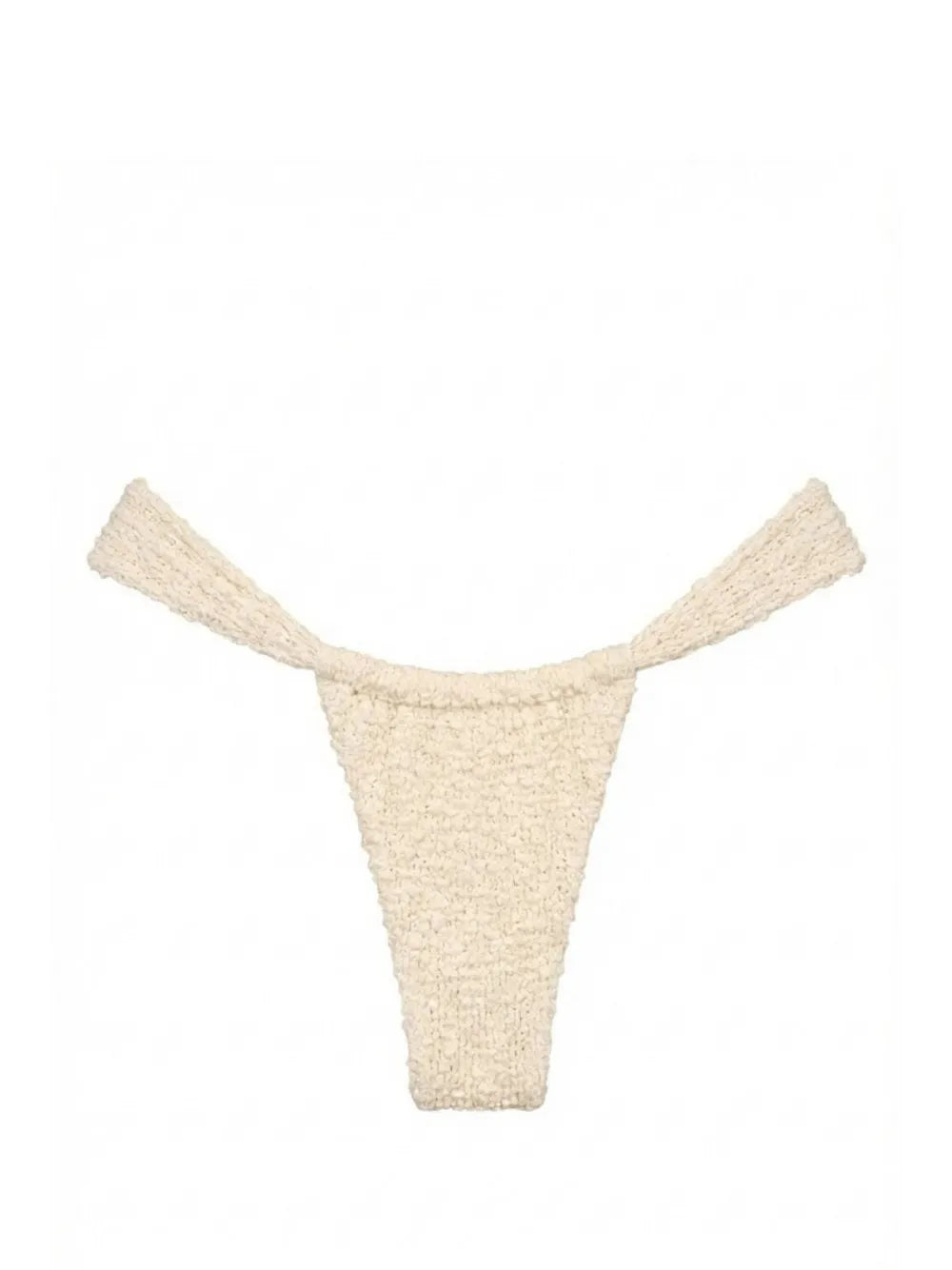 textured gathered bikini bottoms