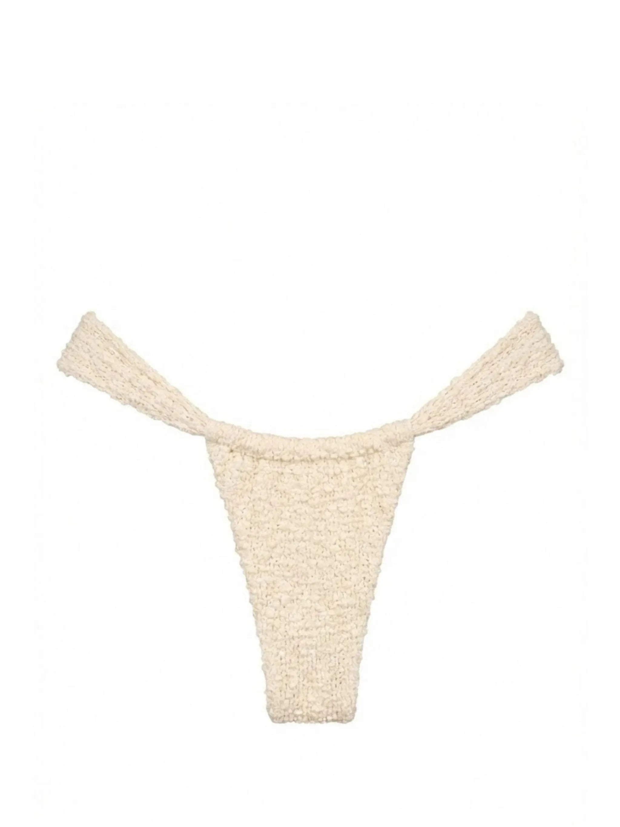 textured gathered bikini bottoms