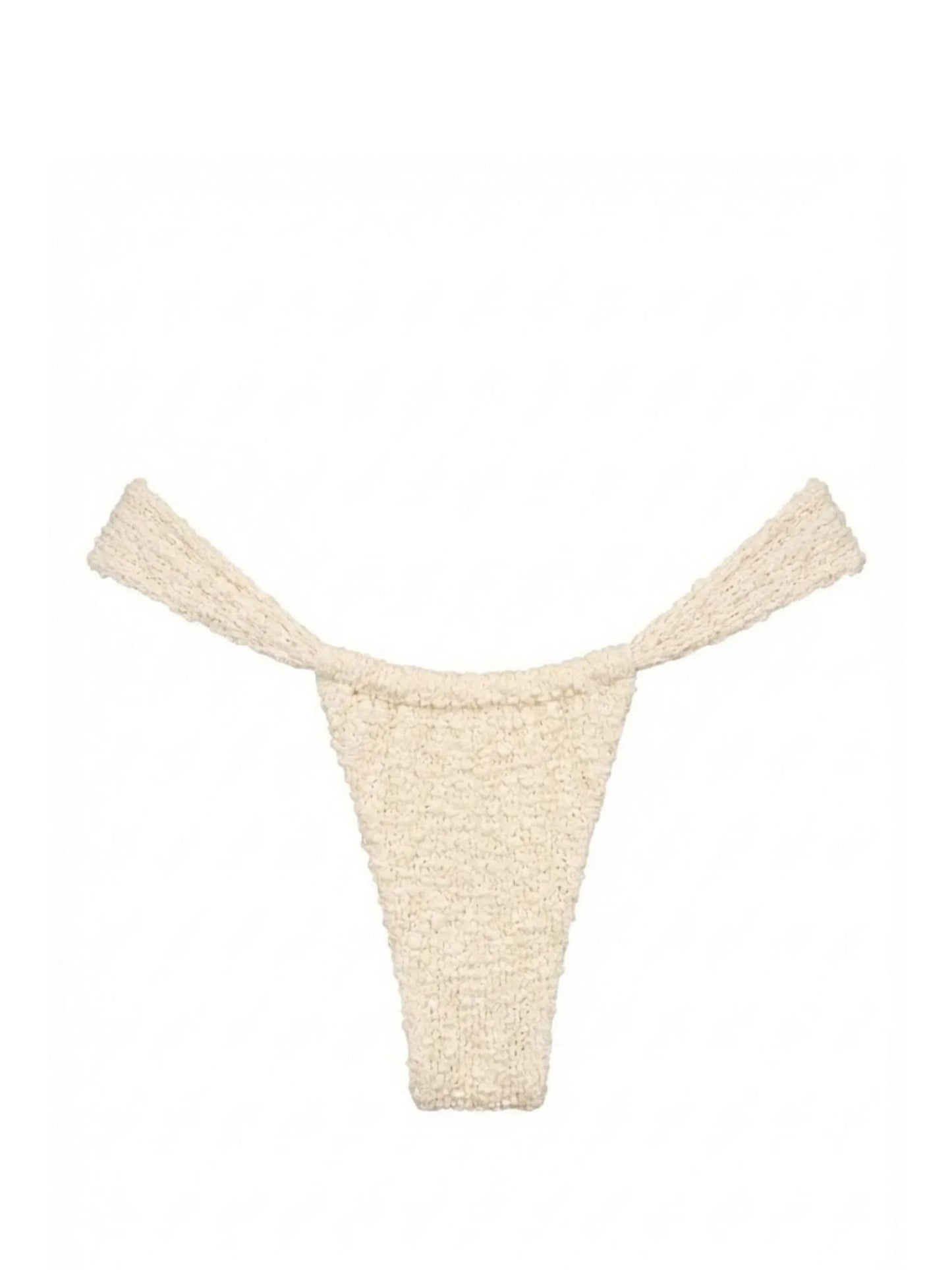textured gathered bikini bottoms