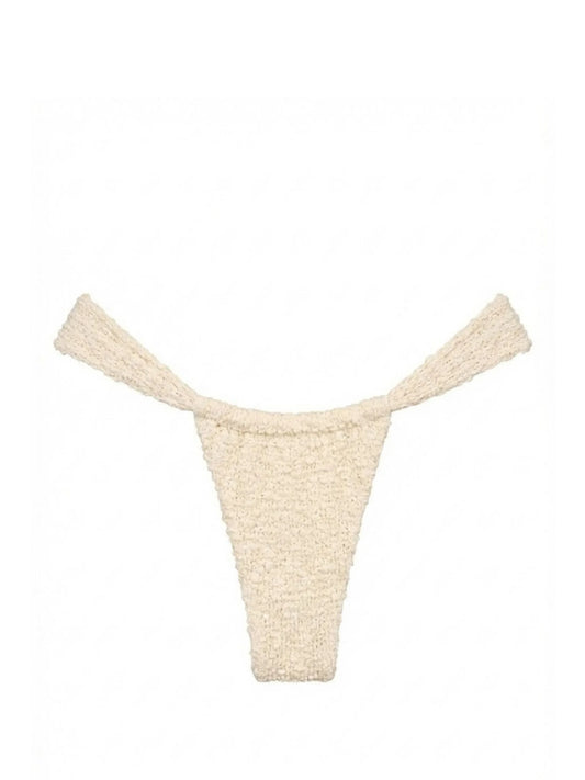 textured gathered bikini bottoms