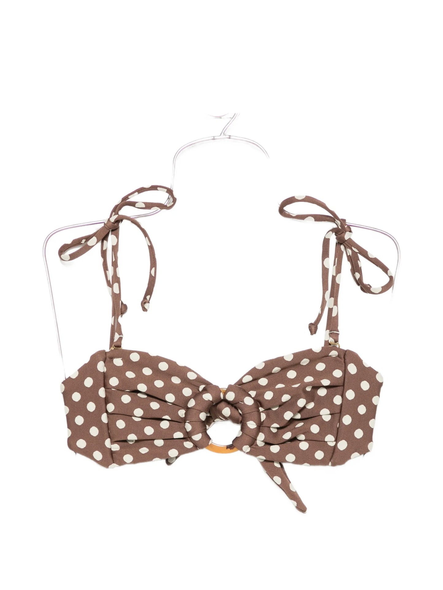 Vivian Tori polka-dot bandeau bikini top