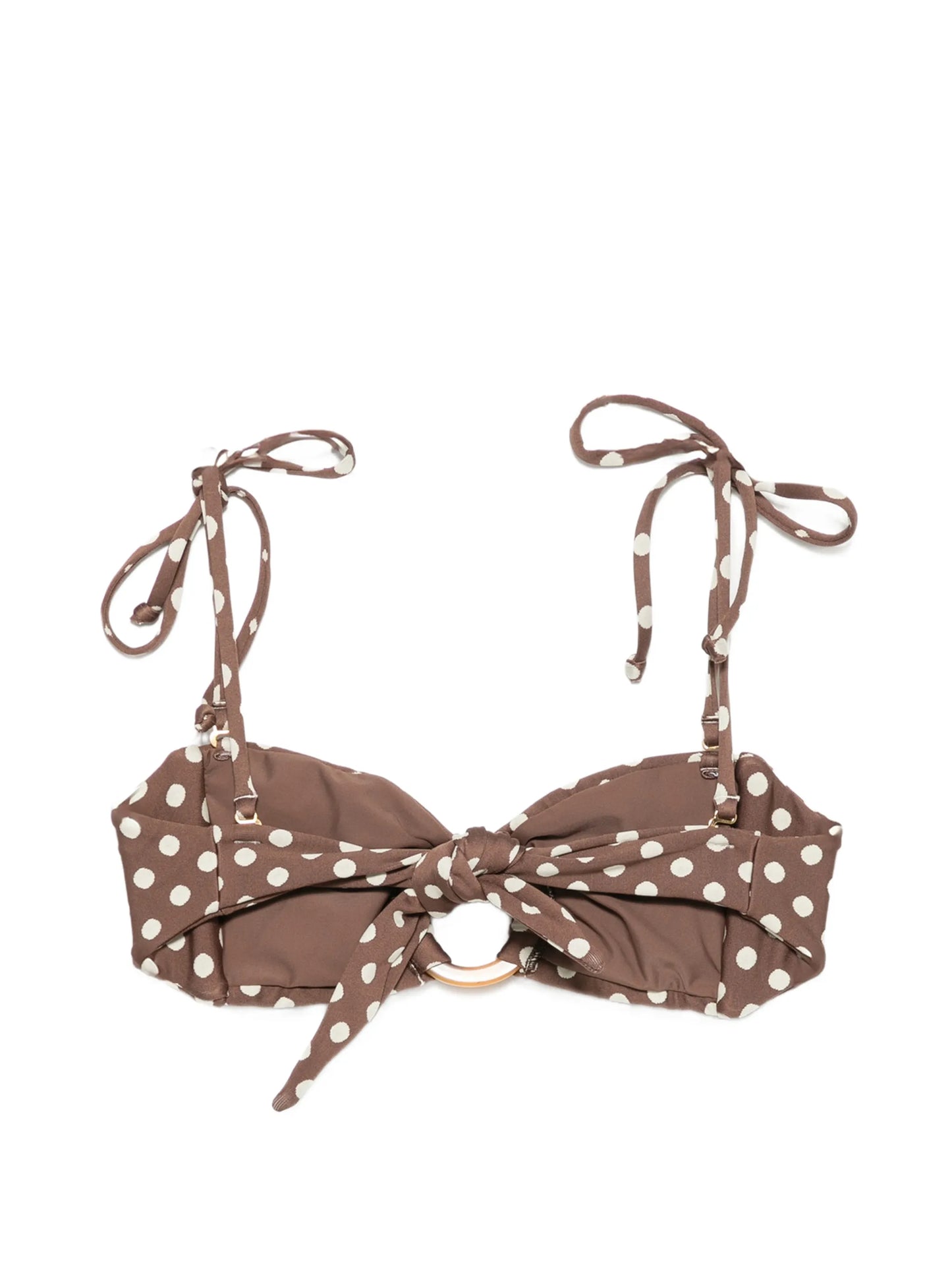 Vivian Tori polka-dot bandeau bikini top