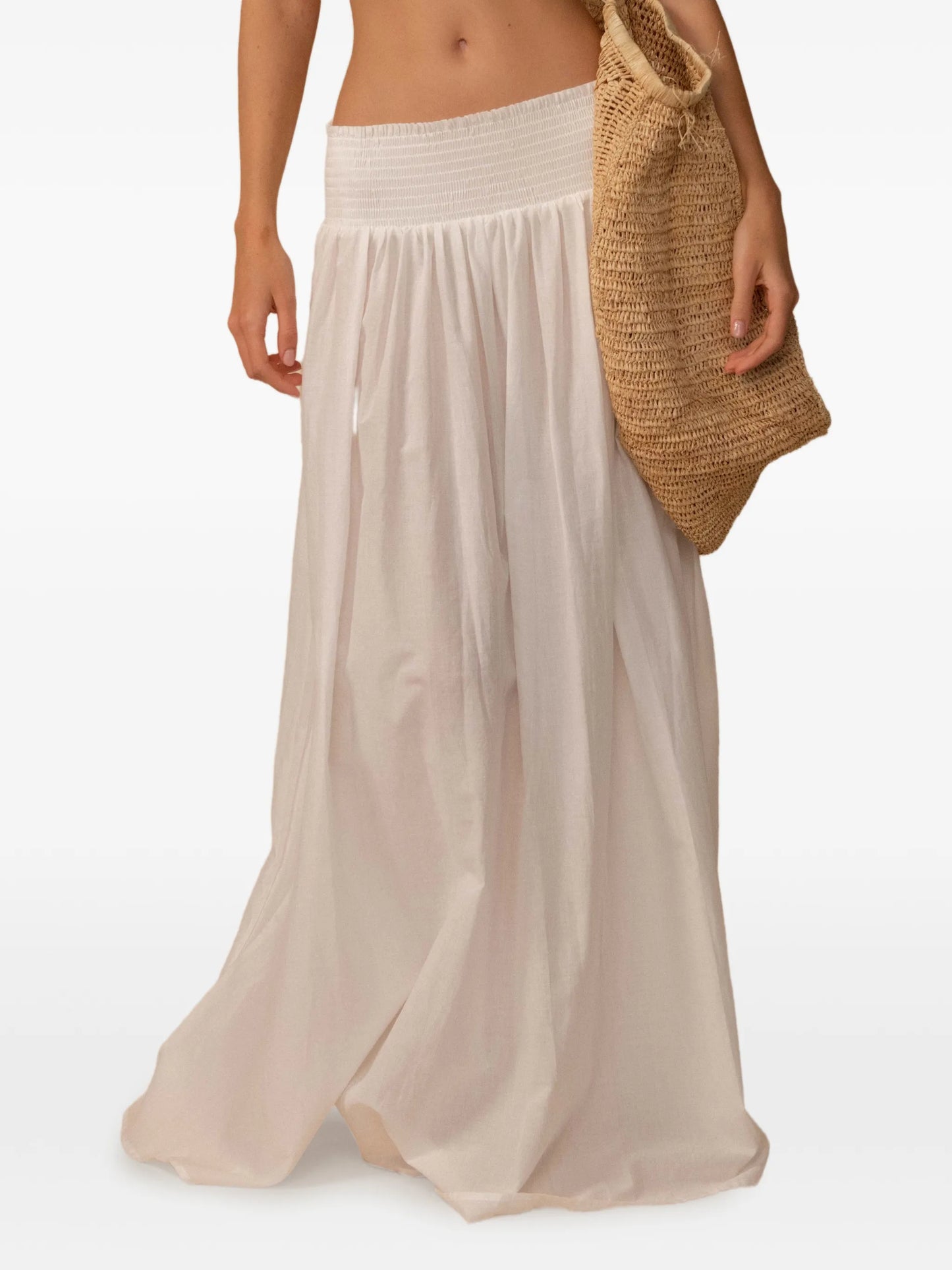 Millie shirred maxi skirt