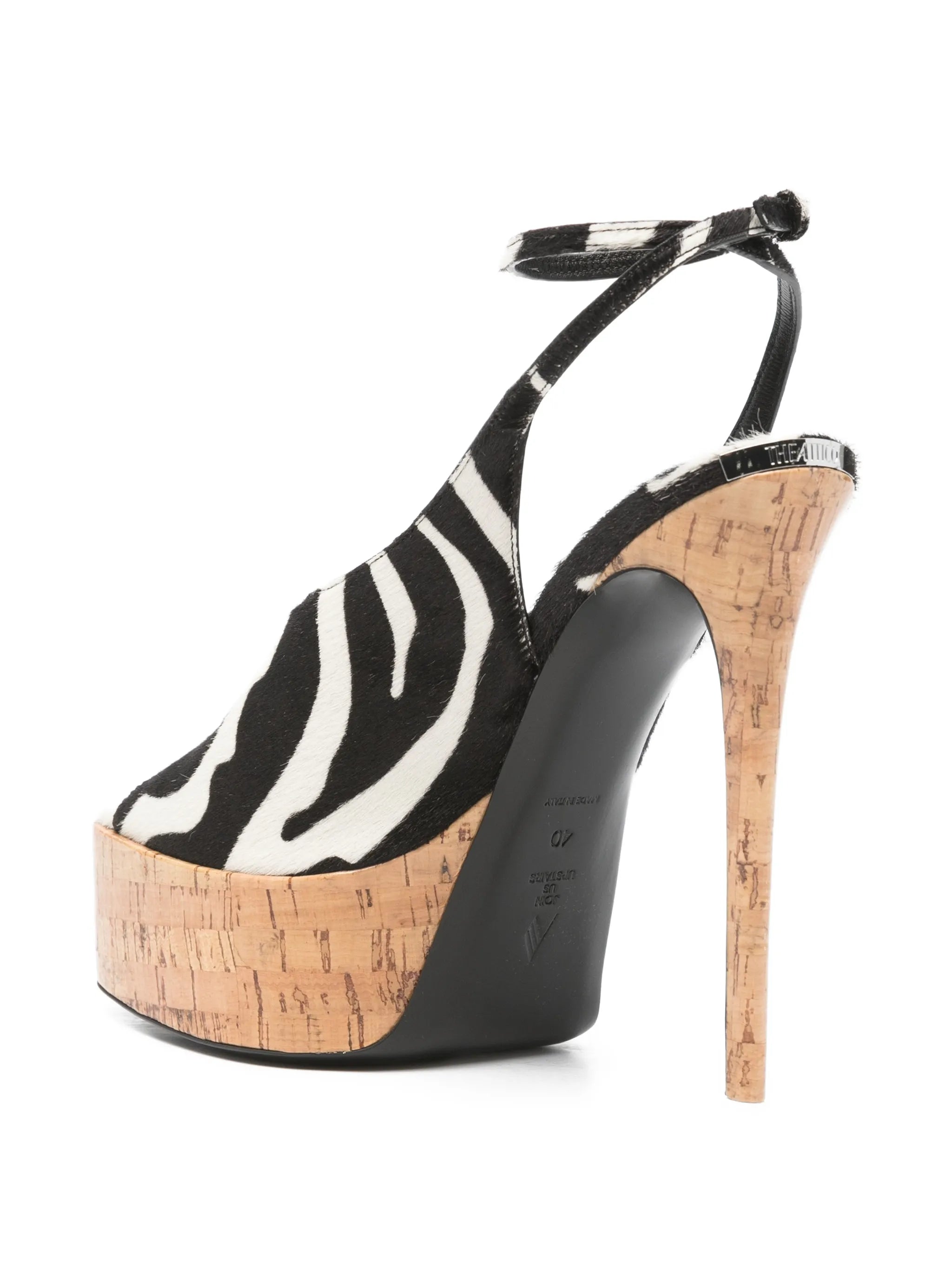 Ornella zebra-print platform sandals