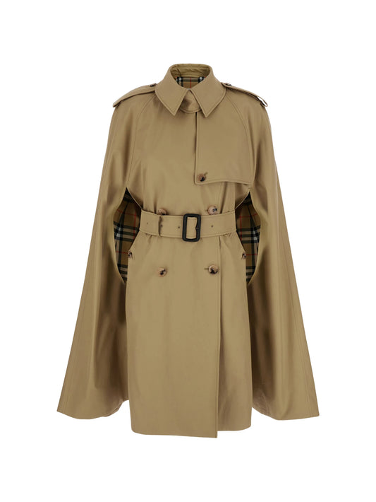 gabardine Belmont trench cape