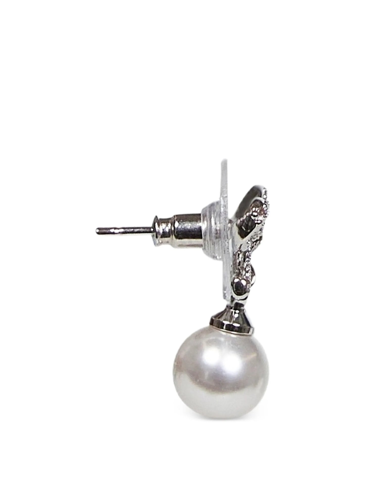 bow crystal earrings
