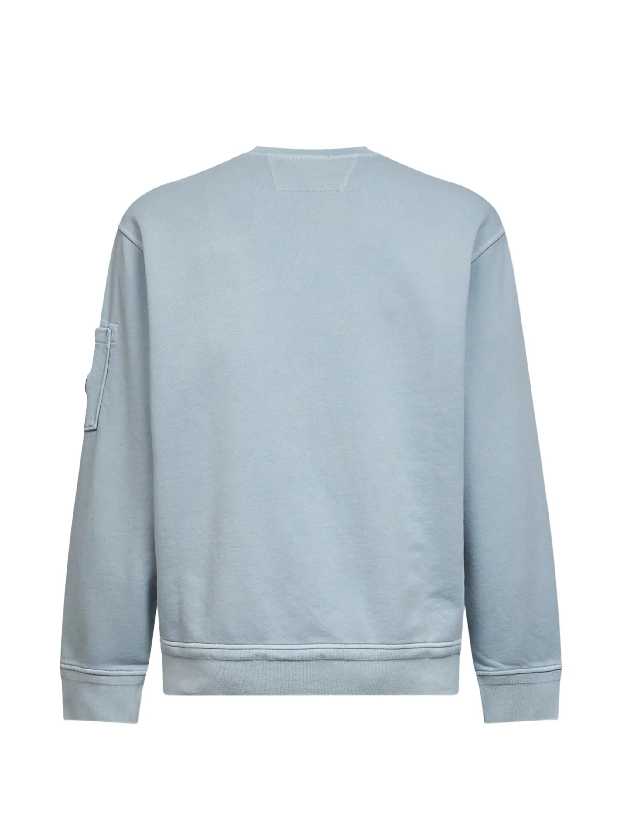 cotton diagonal fleece resist dyed crewneck Lens sweatshirt