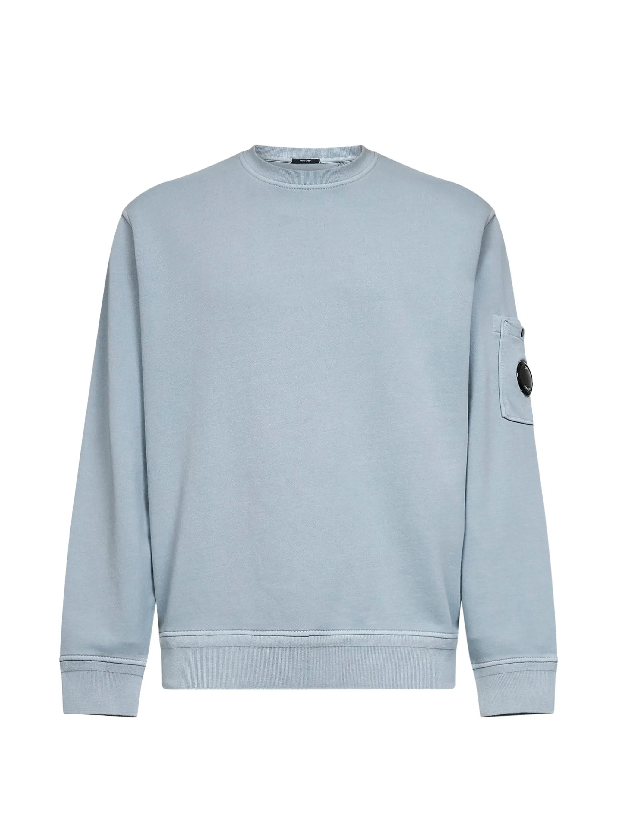 cotton diagonal fleece resist dyed crewneck Lens sweatshirt