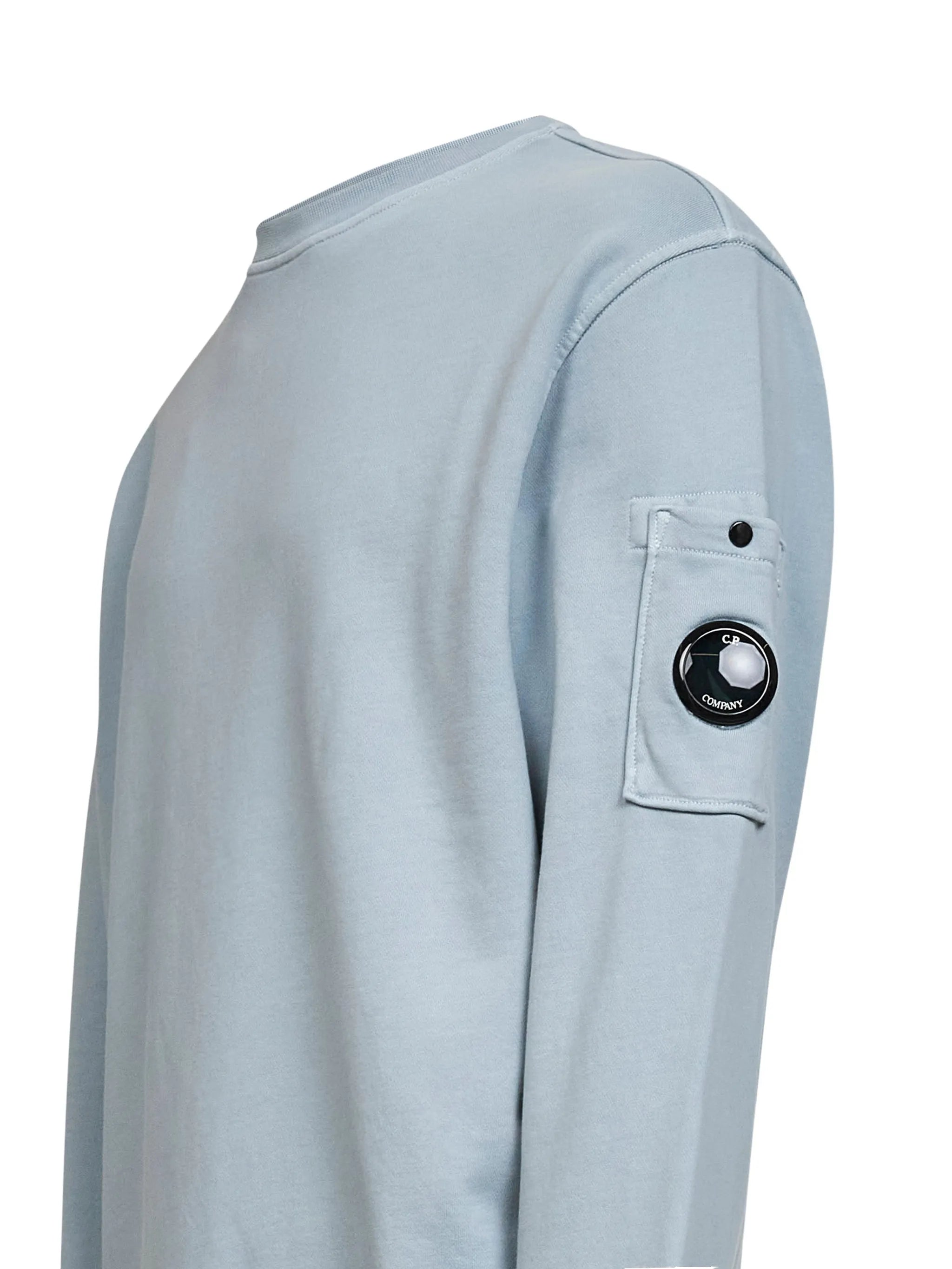 cotton diagonal fleece resist dyed crewneck Lens sweatshirt