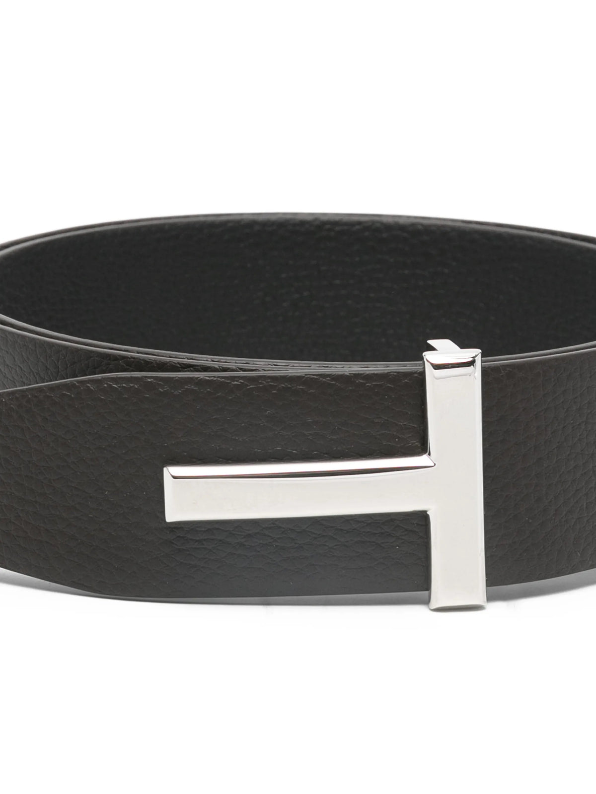 grain leather T Icon belt