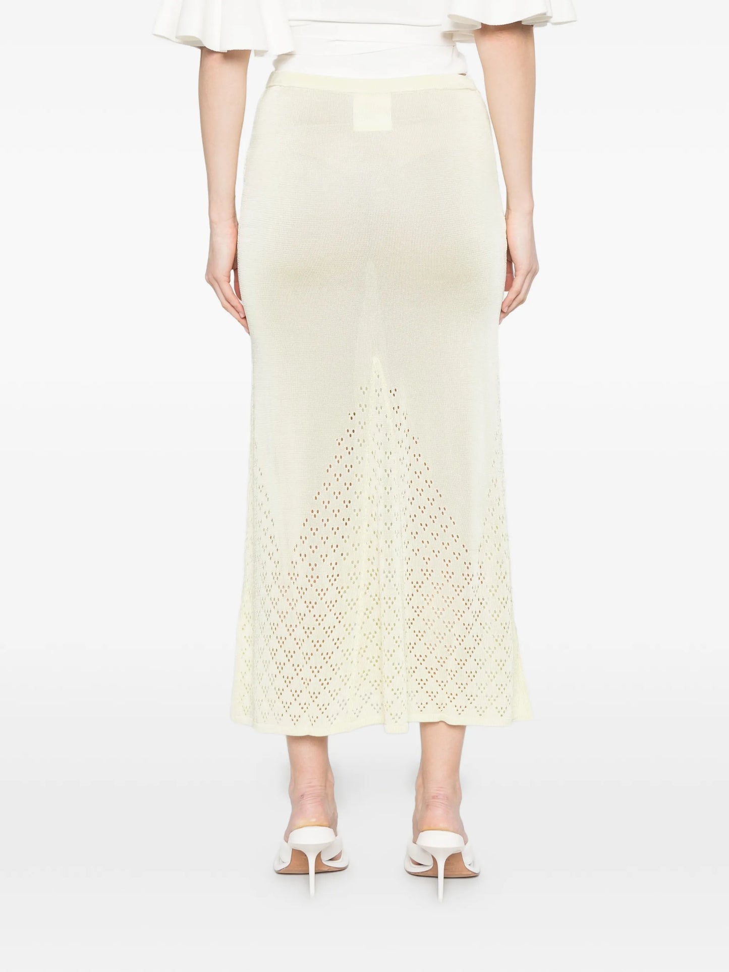Amelia openwork midi skirt