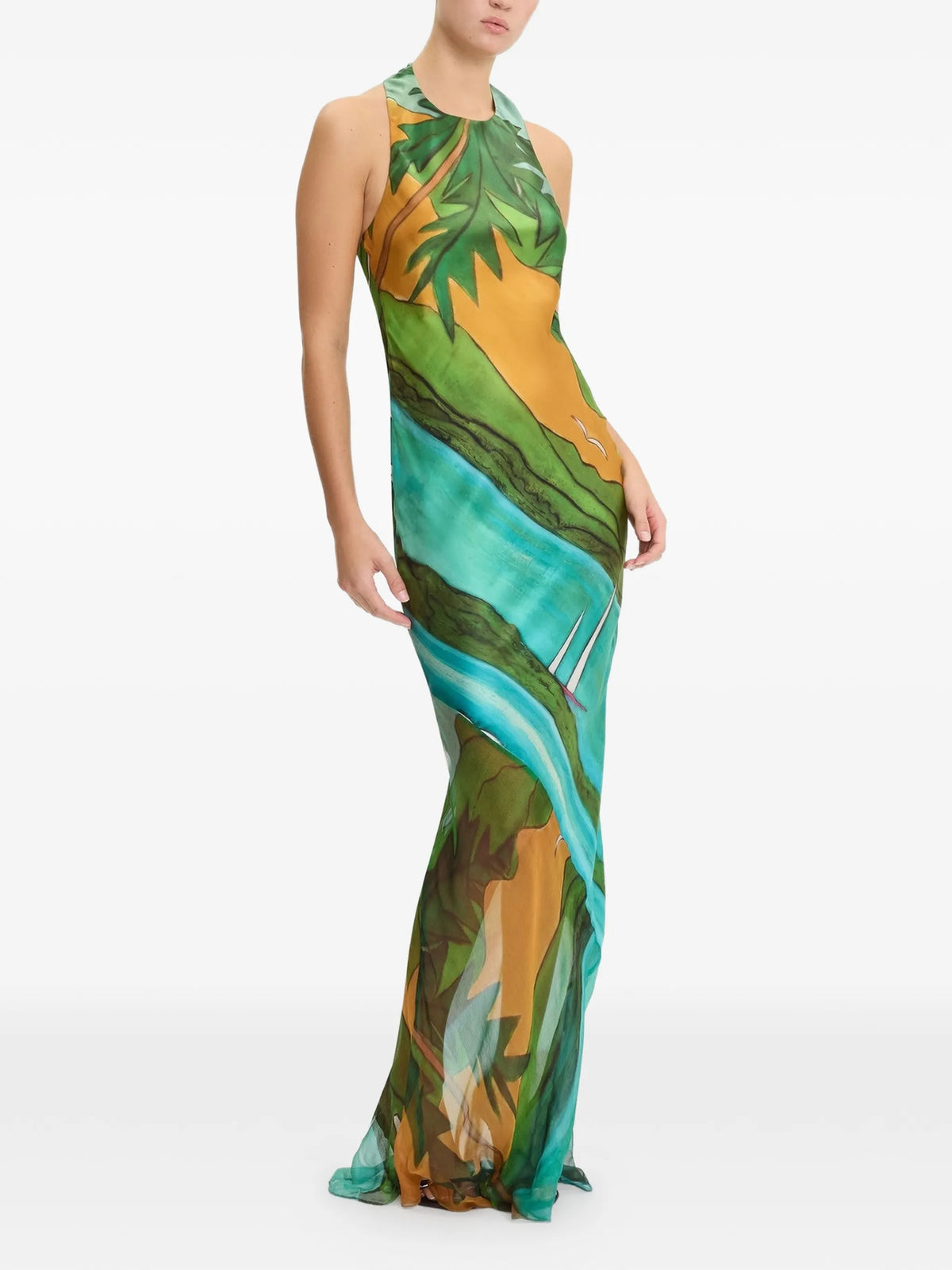 Magdalena silk long dress
