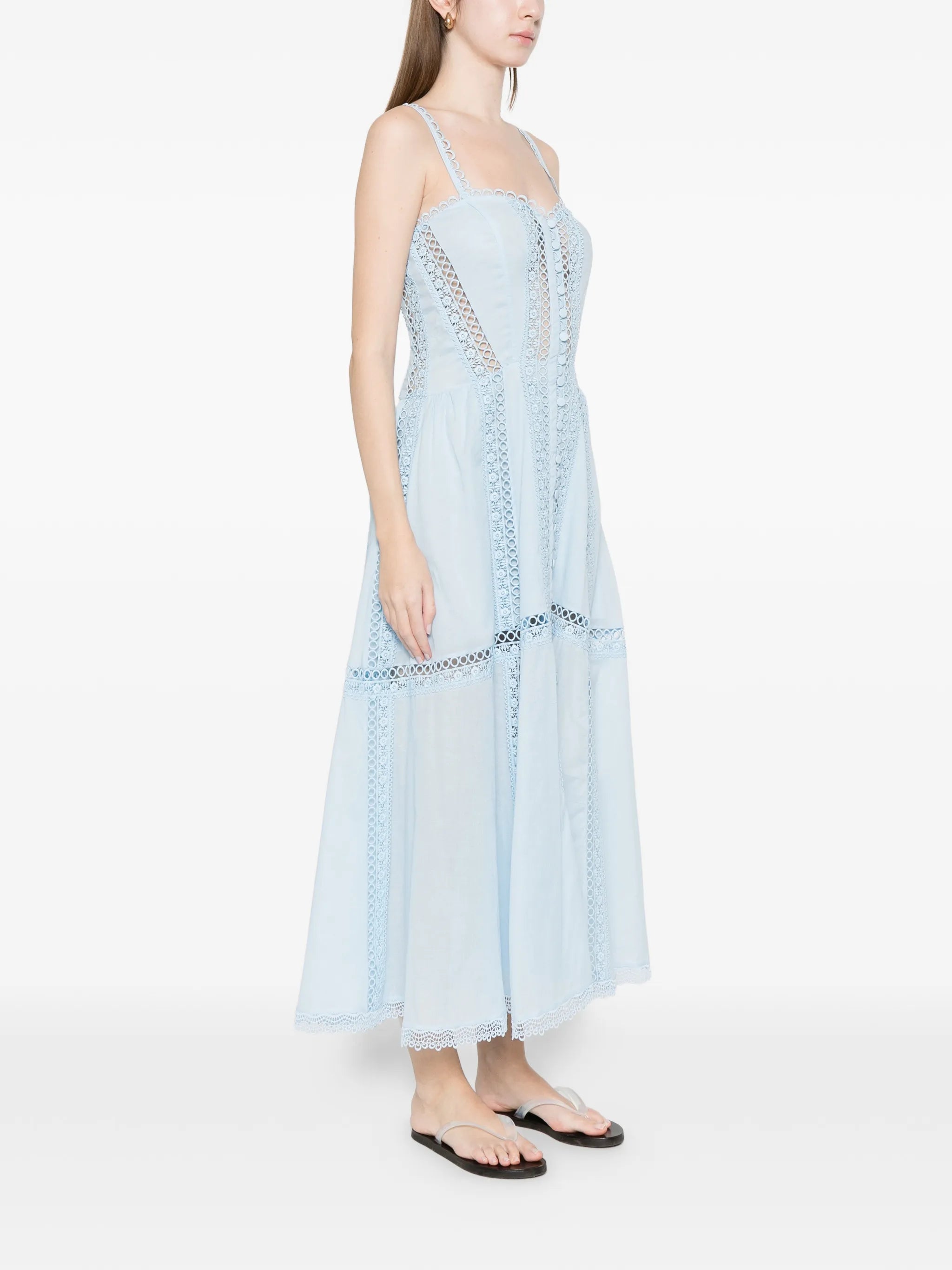 Dafelle lace trim dress