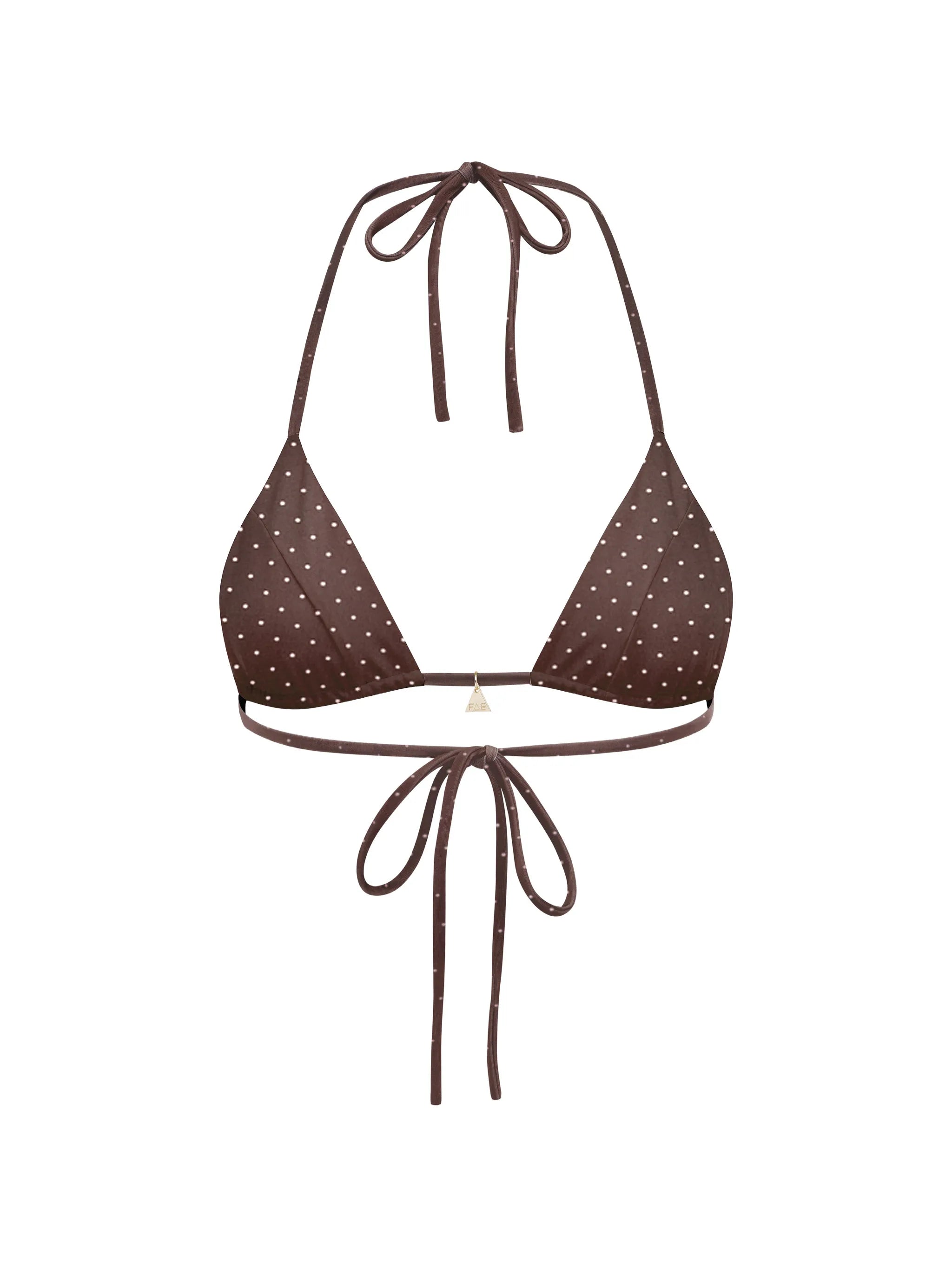 Honey reversible floral-print bikini top