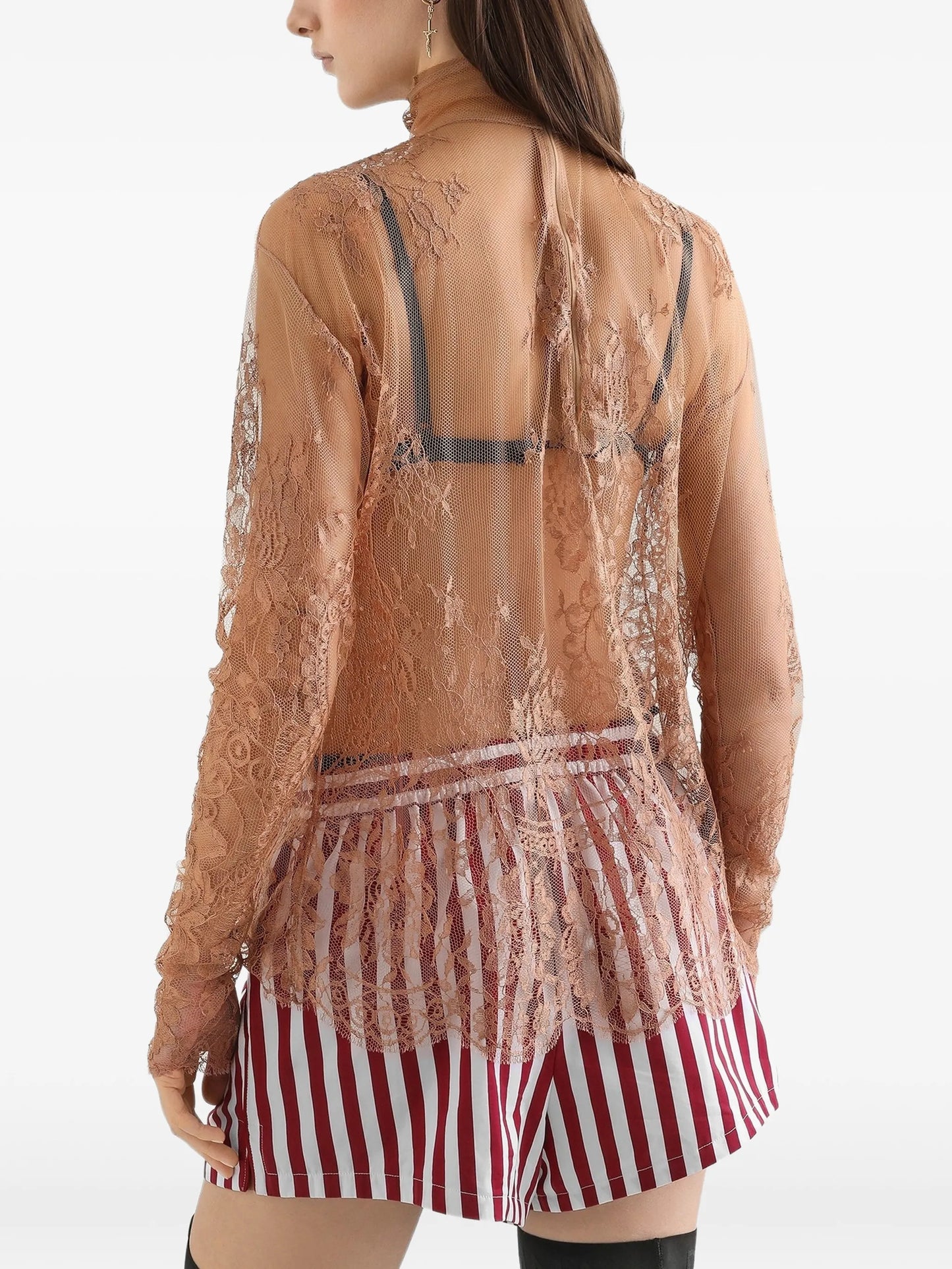 lace high-neck top