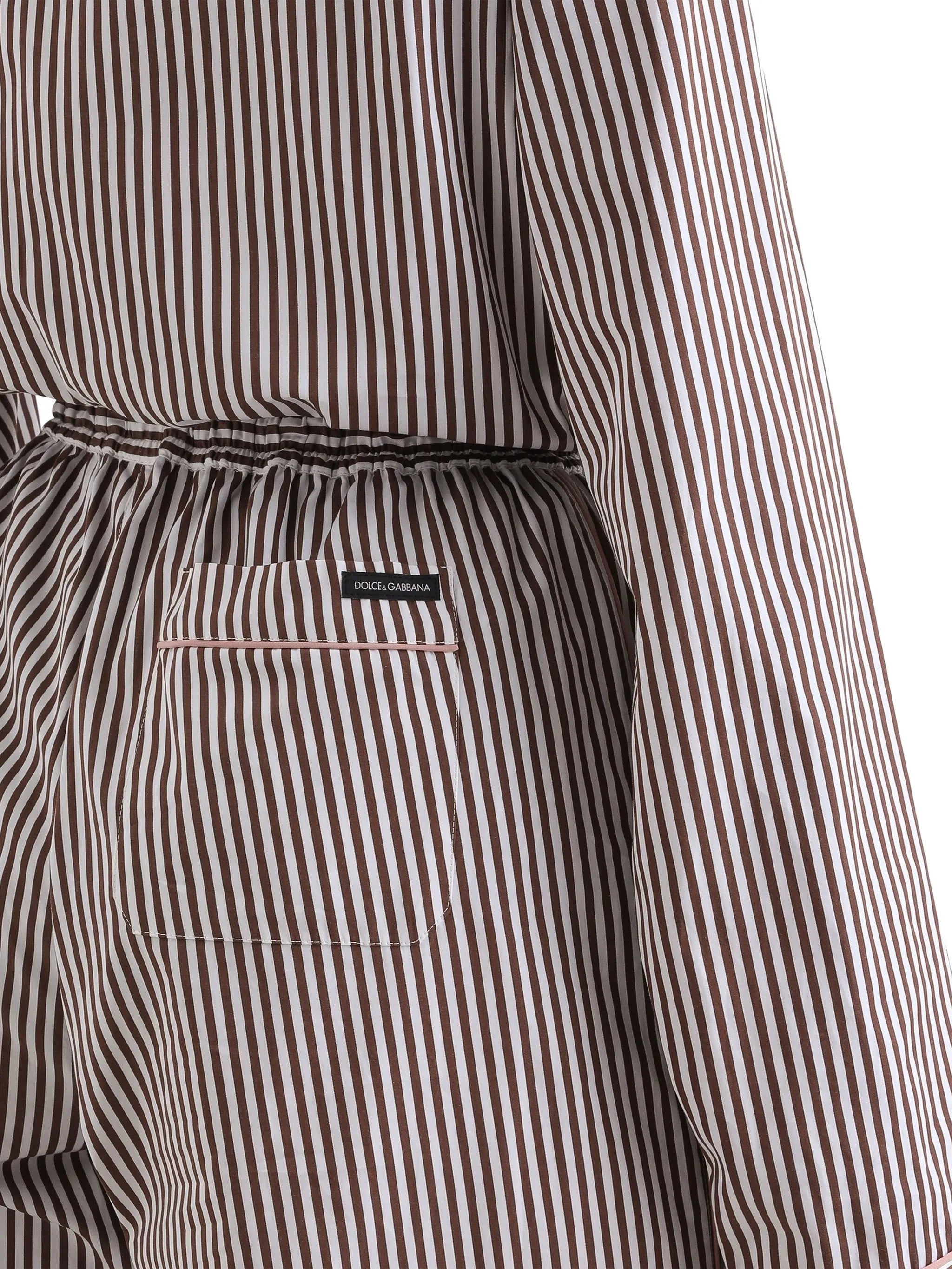 striped poplin trousers