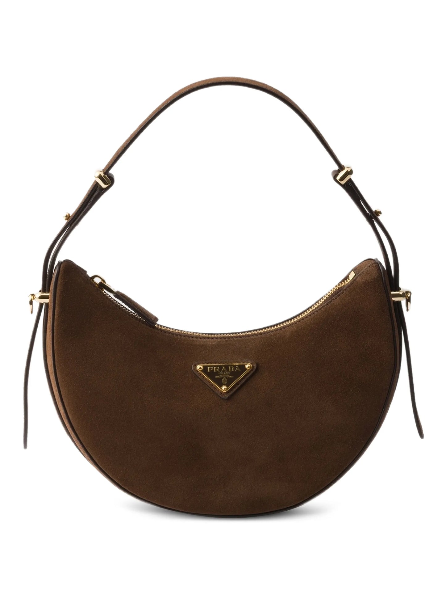 mini Arqué suede shoulder bag