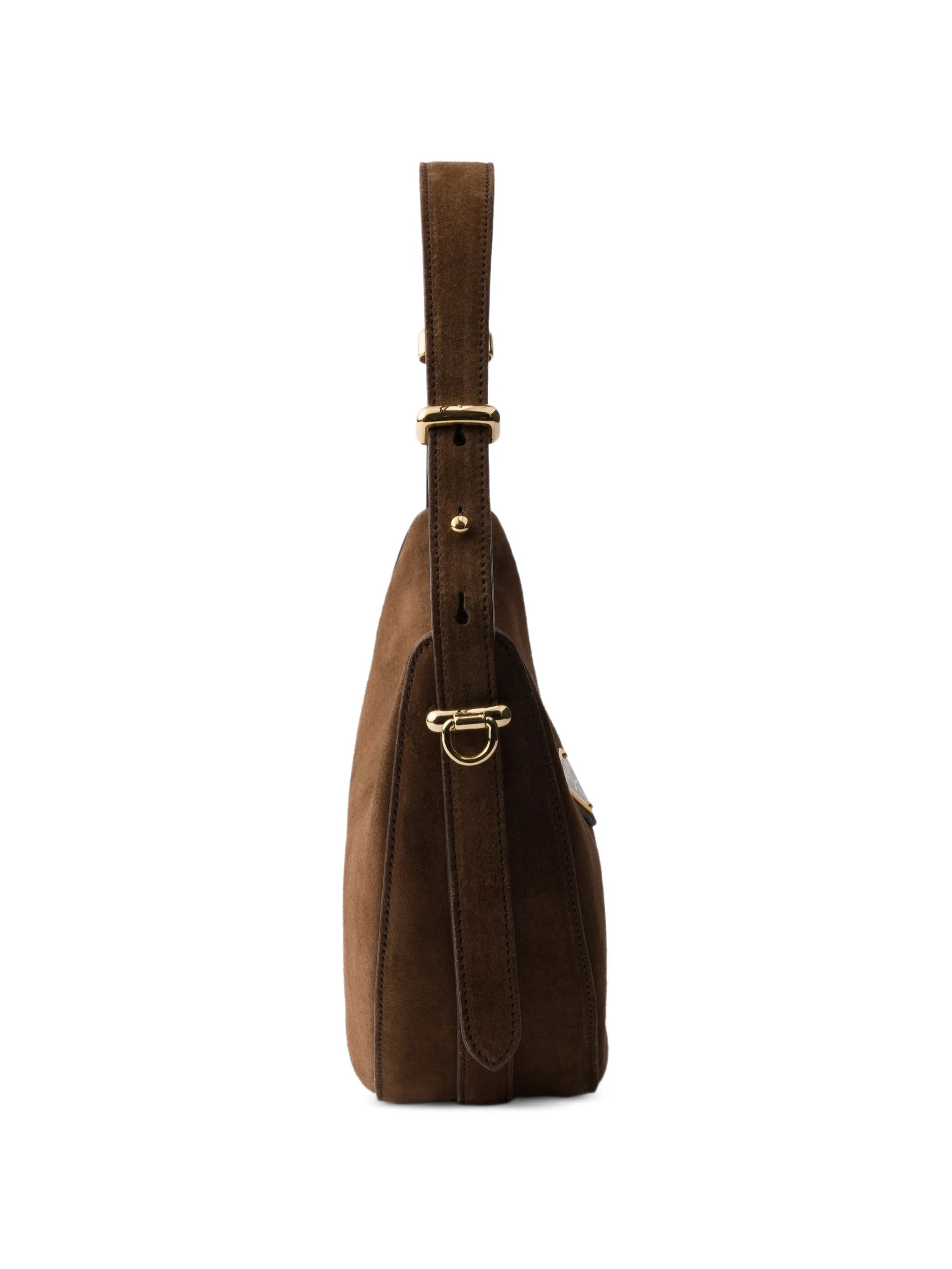mini Arqué suede shoulder bag