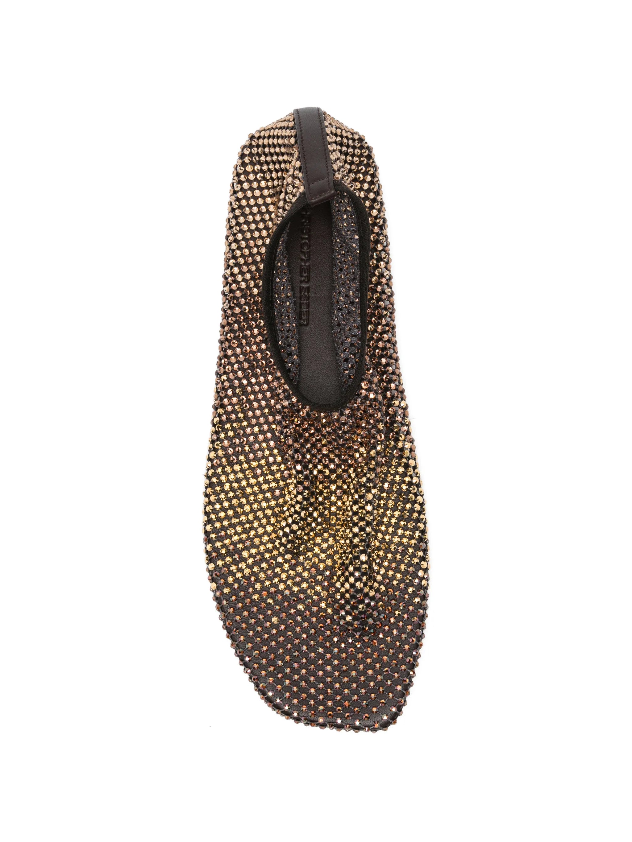 Minette ombré crystal ballet flats