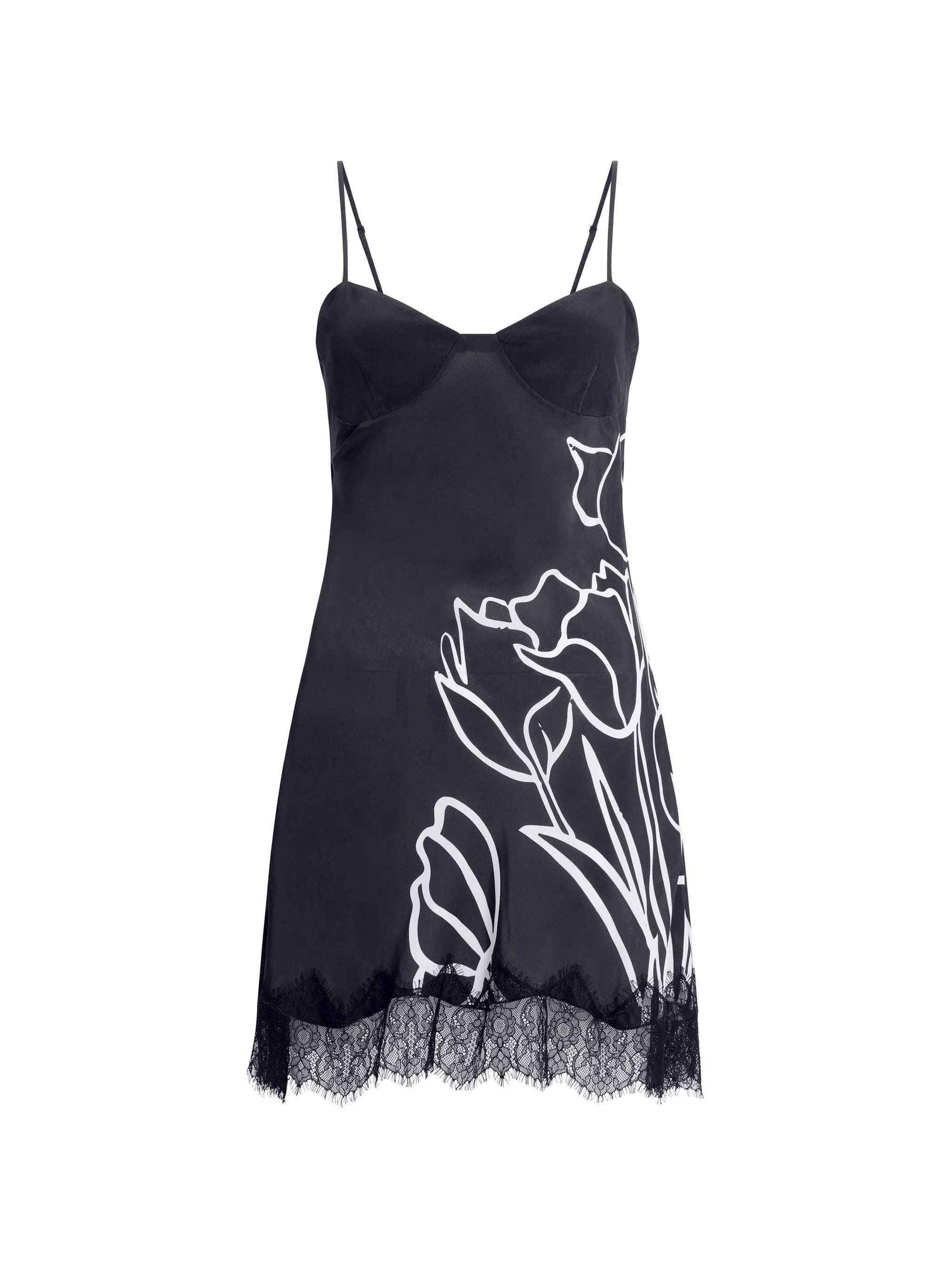Tulipanes silk mini dress