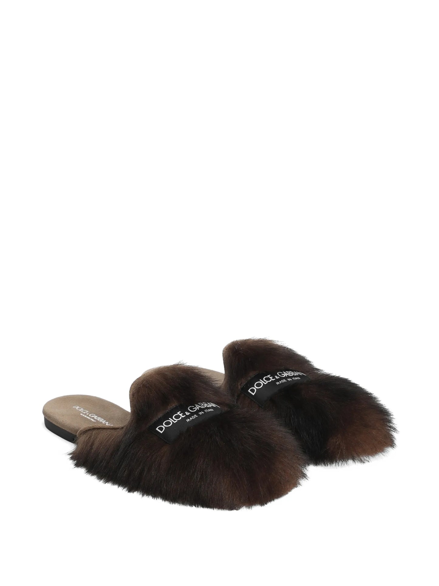 shearling and suede slippers