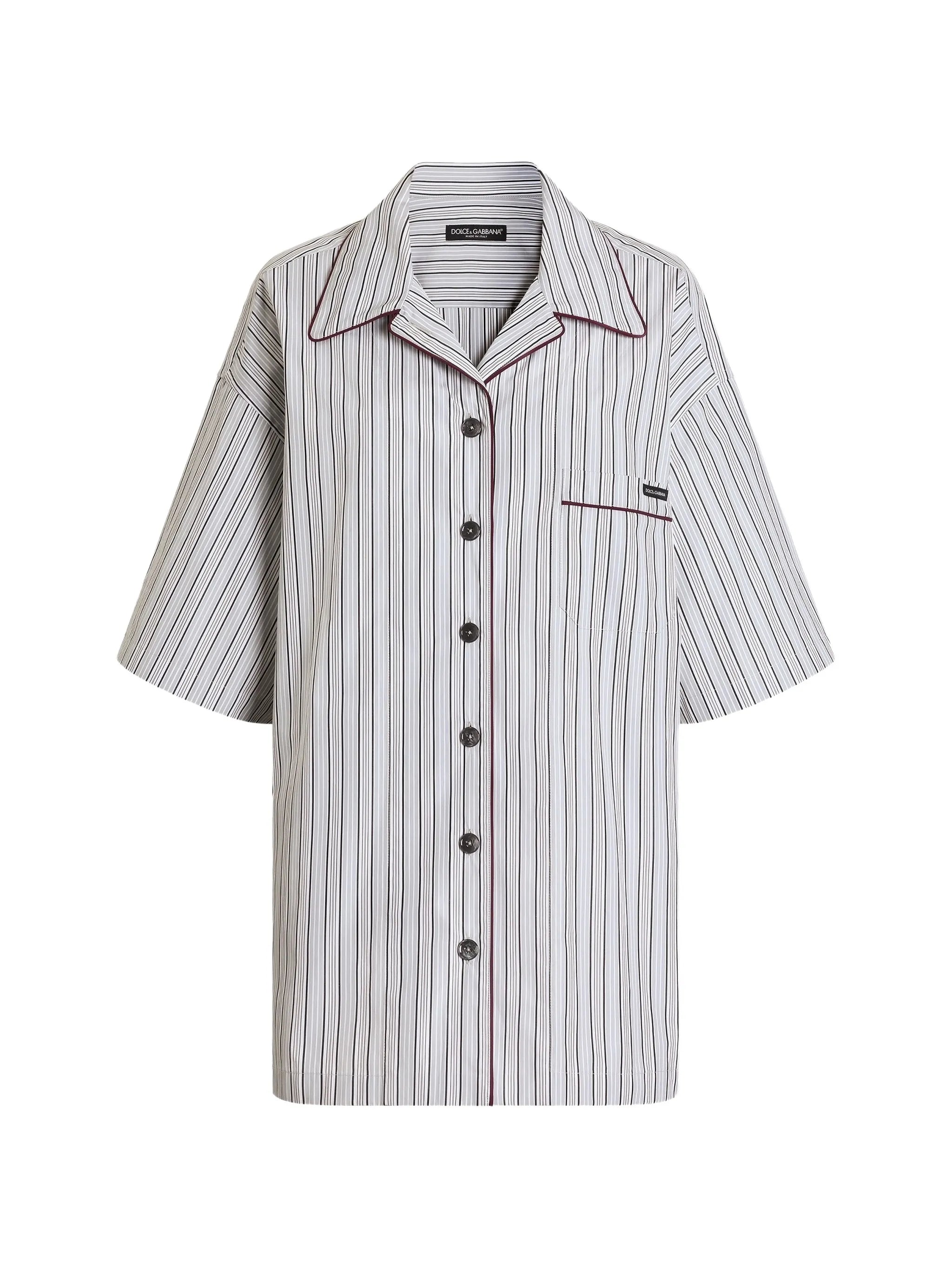 striped poplin shirt