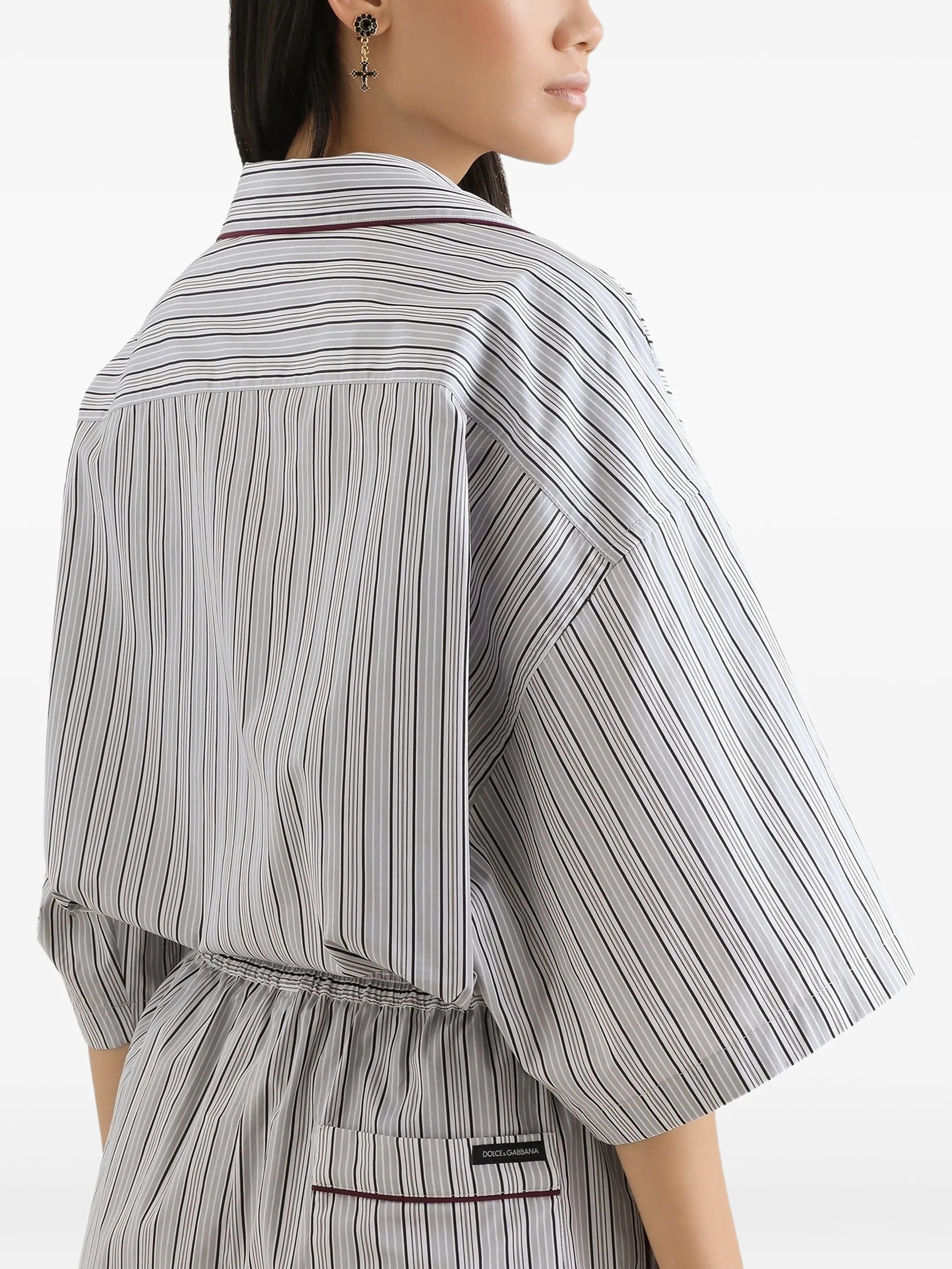 striped poplin shirt