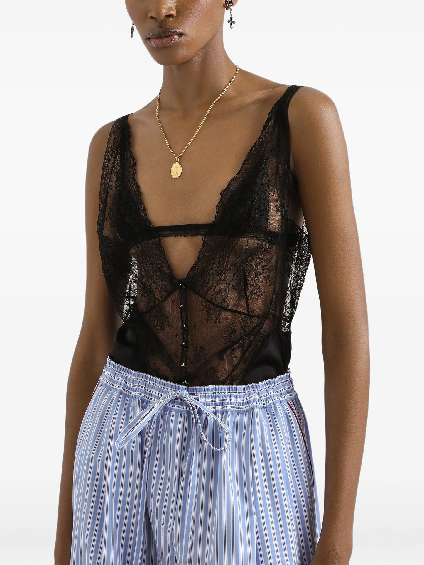 lace-detail top