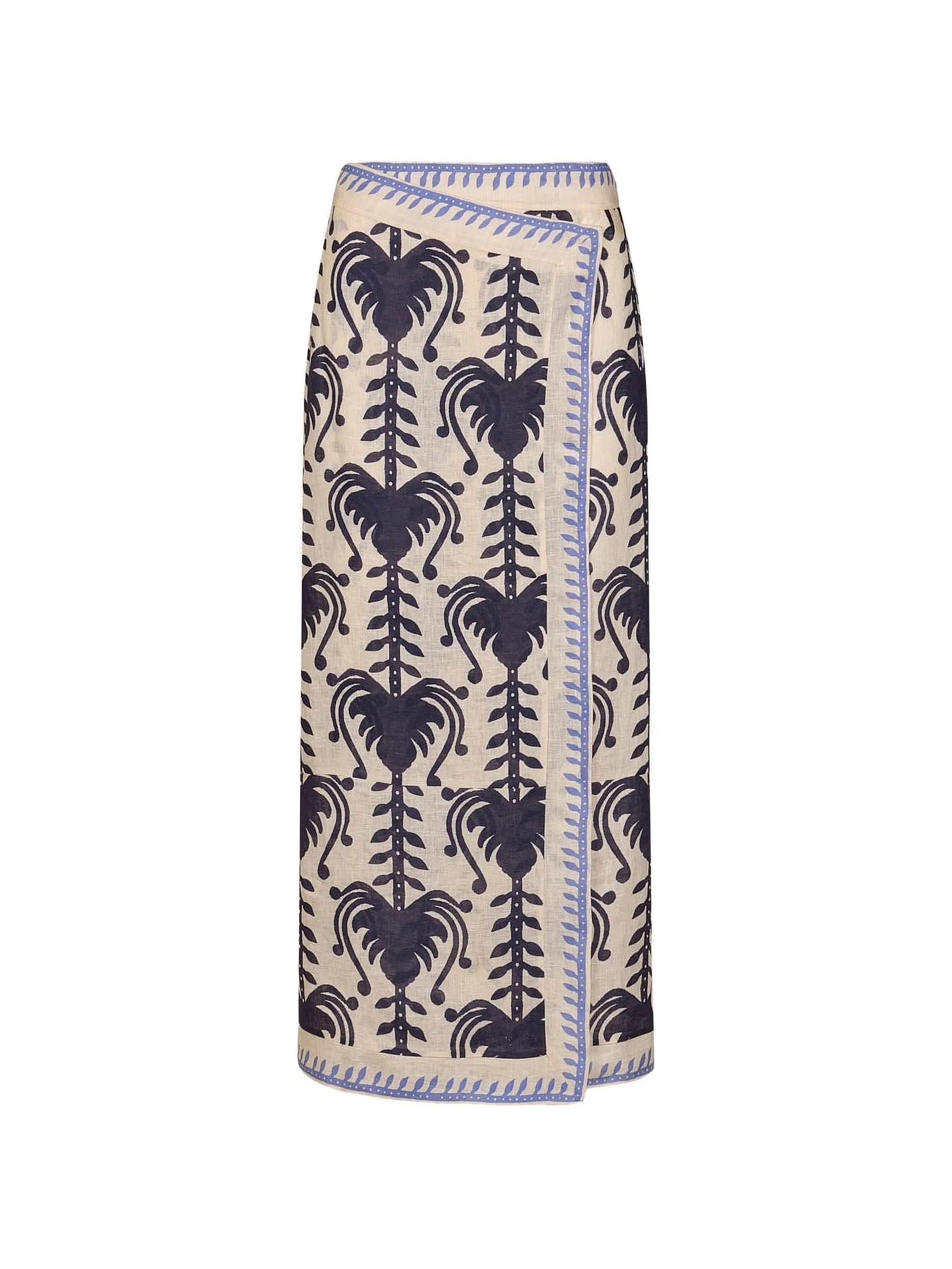 Deep Blue Sea midi skirt