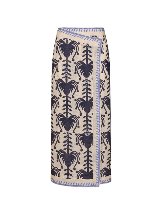 Deep Blue Sea midi skirt