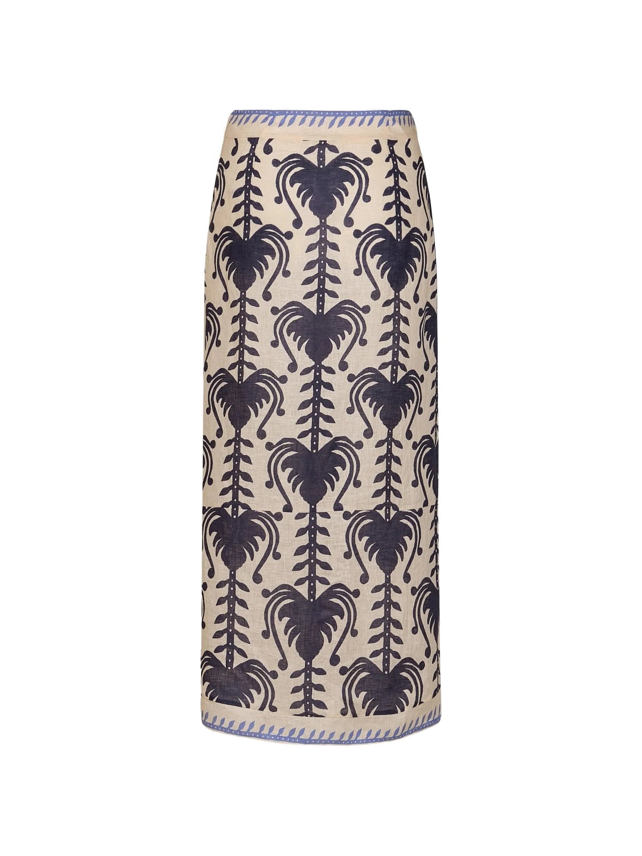 Deep Blue Sea midi skirt