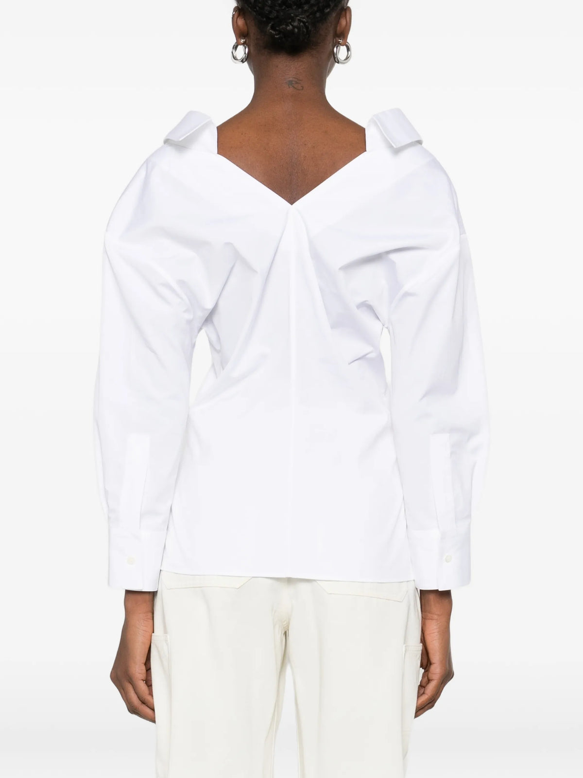 slashed shirt in poplin