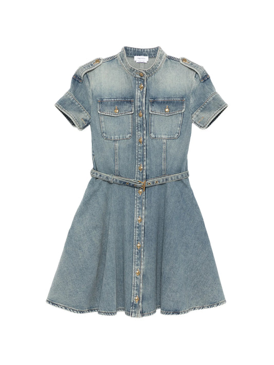 denim mini dress