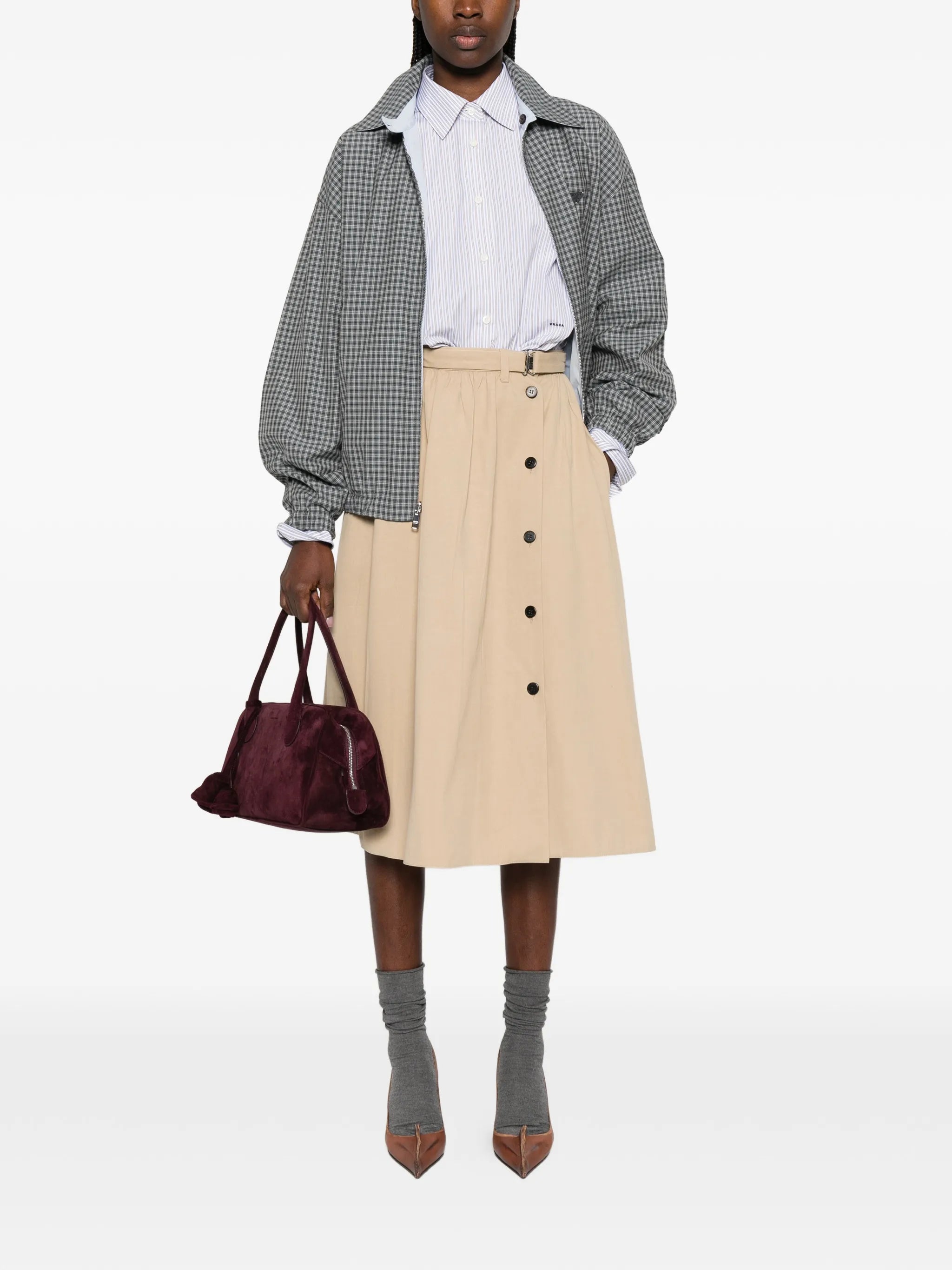 striped buttoned shirt