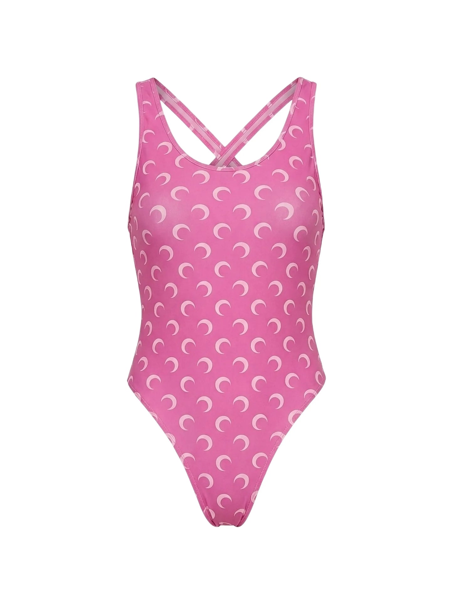 moon-printed swimsuit