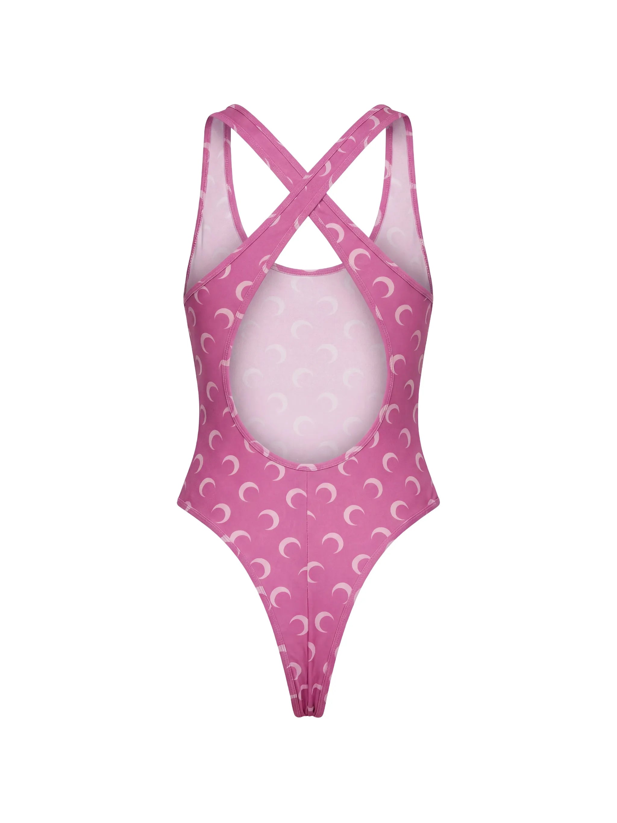 moon-printed swimsuit