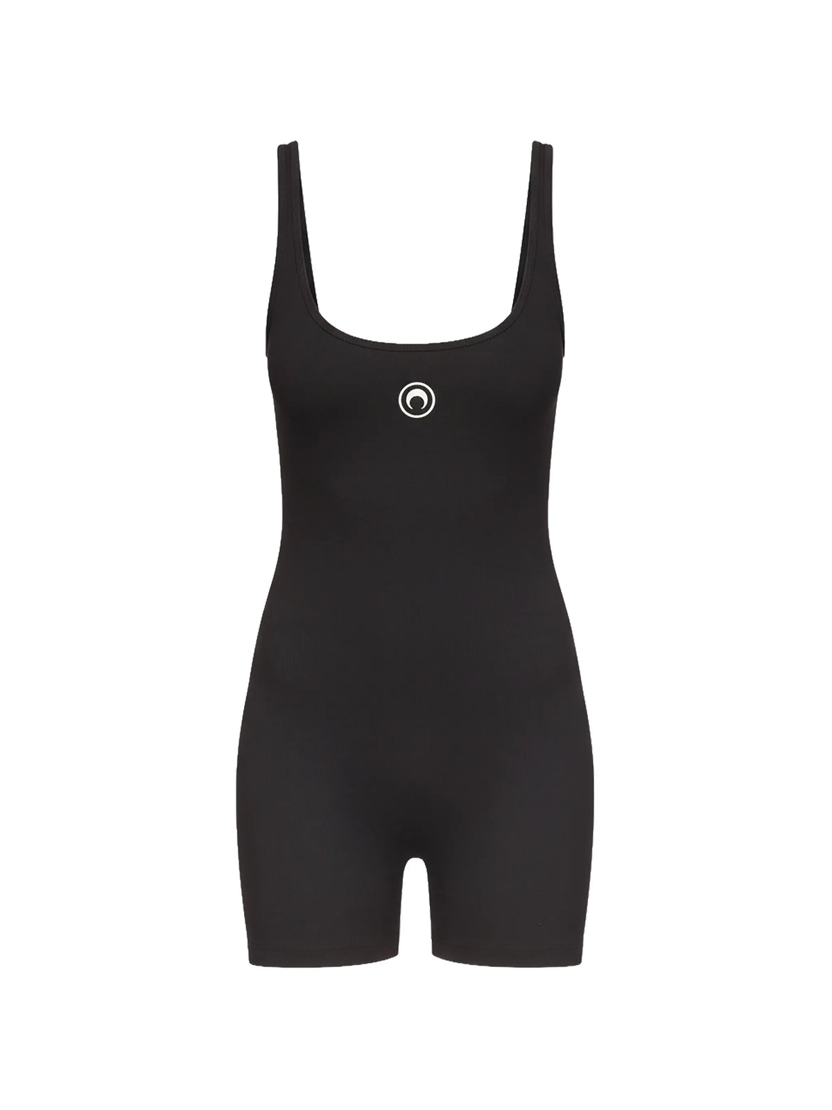 logo ribbed short catsuit