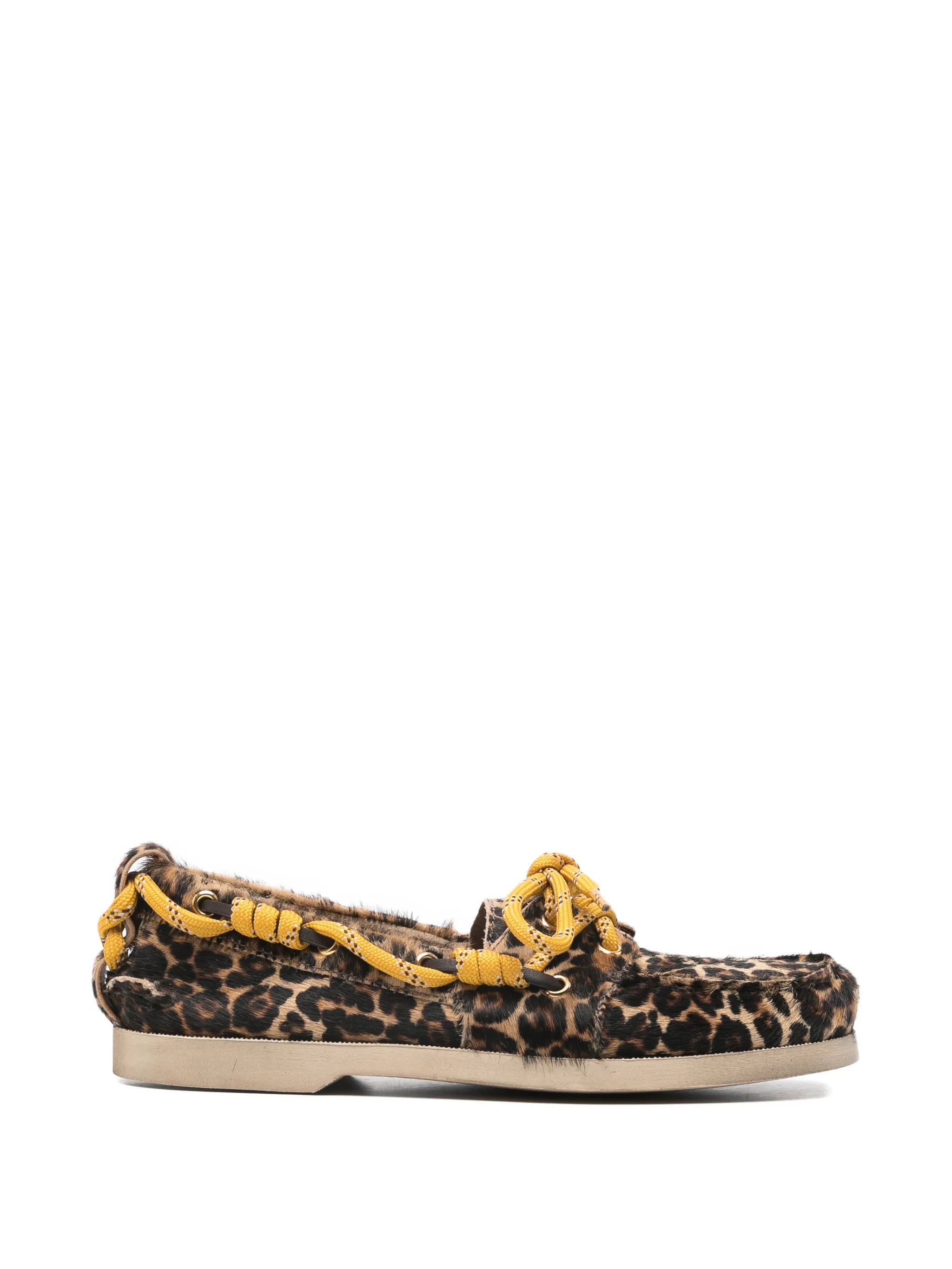 Cruise loafers in leopard-print pony skin