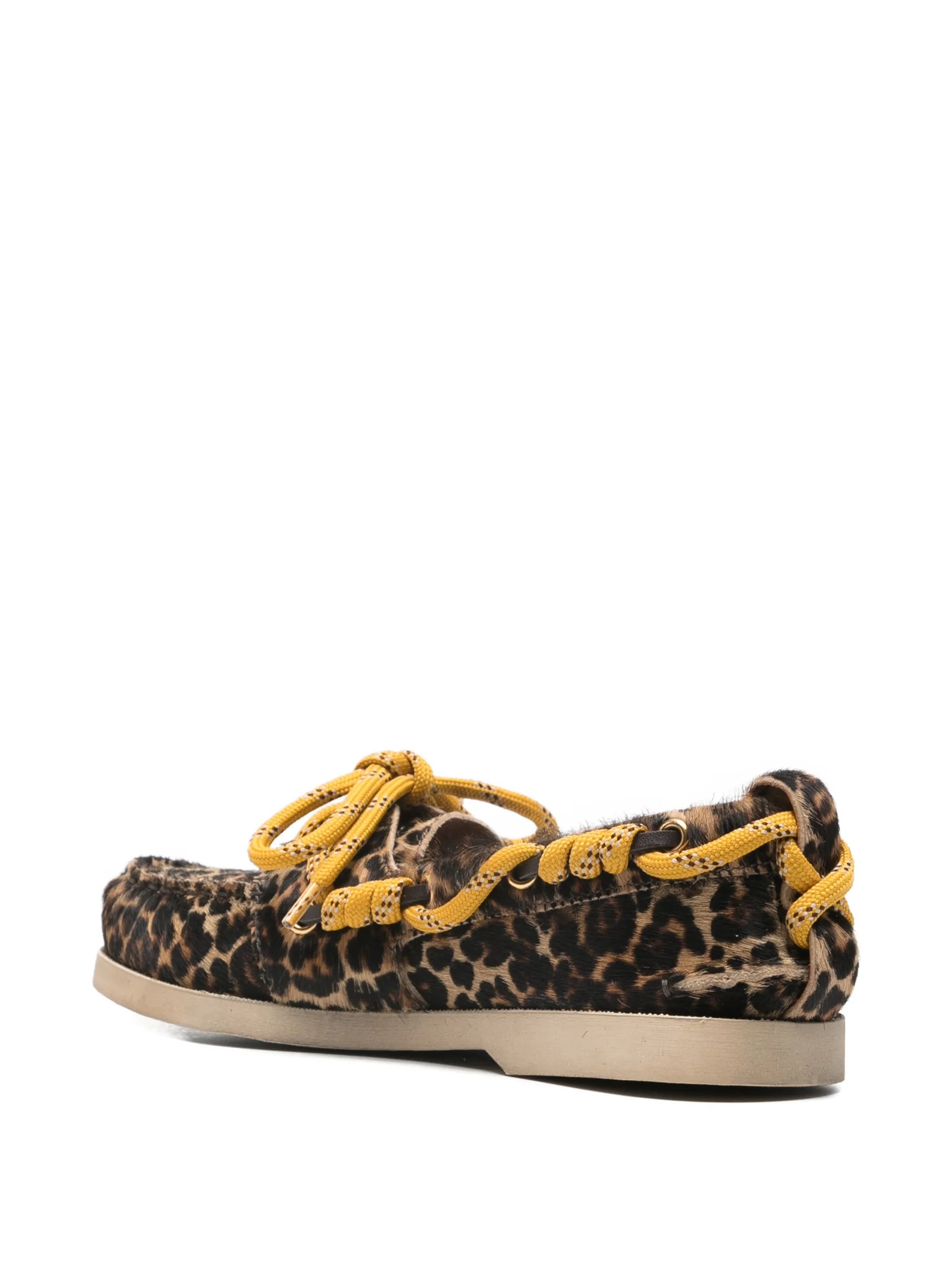 Cruise loafers in leopard-print pony skin
