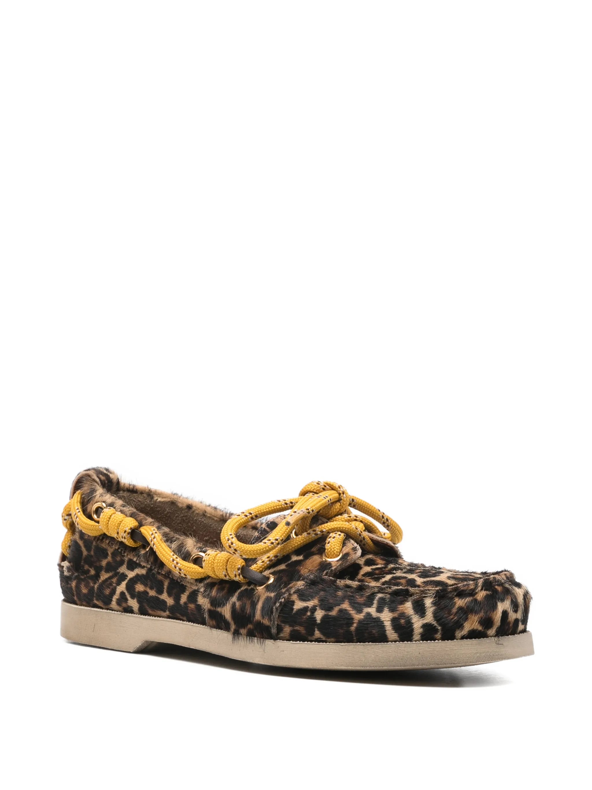 Cruise loafers in leopard-print pony skin