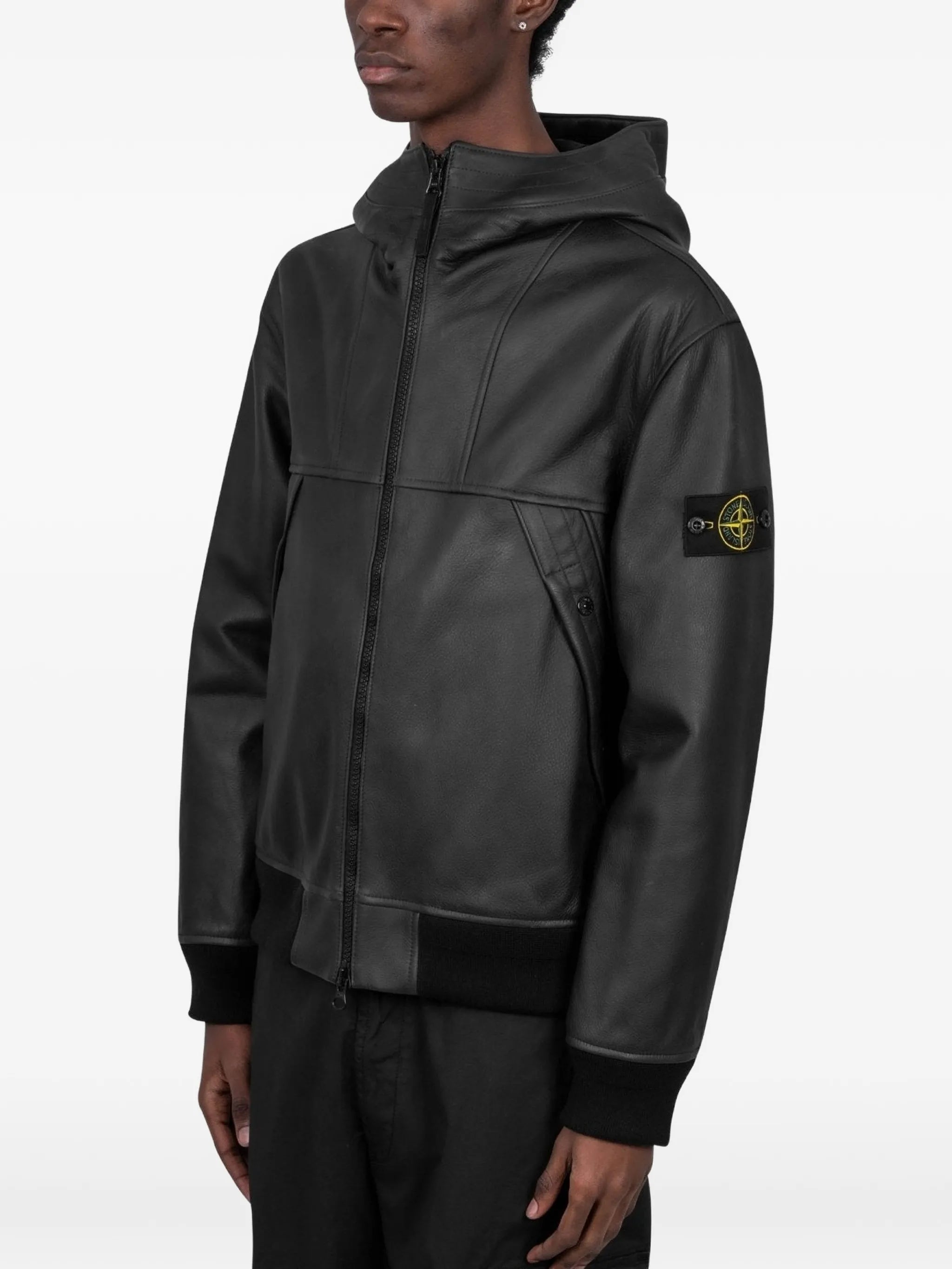 0100004 textured leather jacket