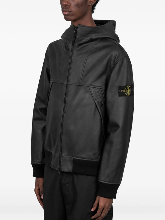 0100004 textured leather jacket
