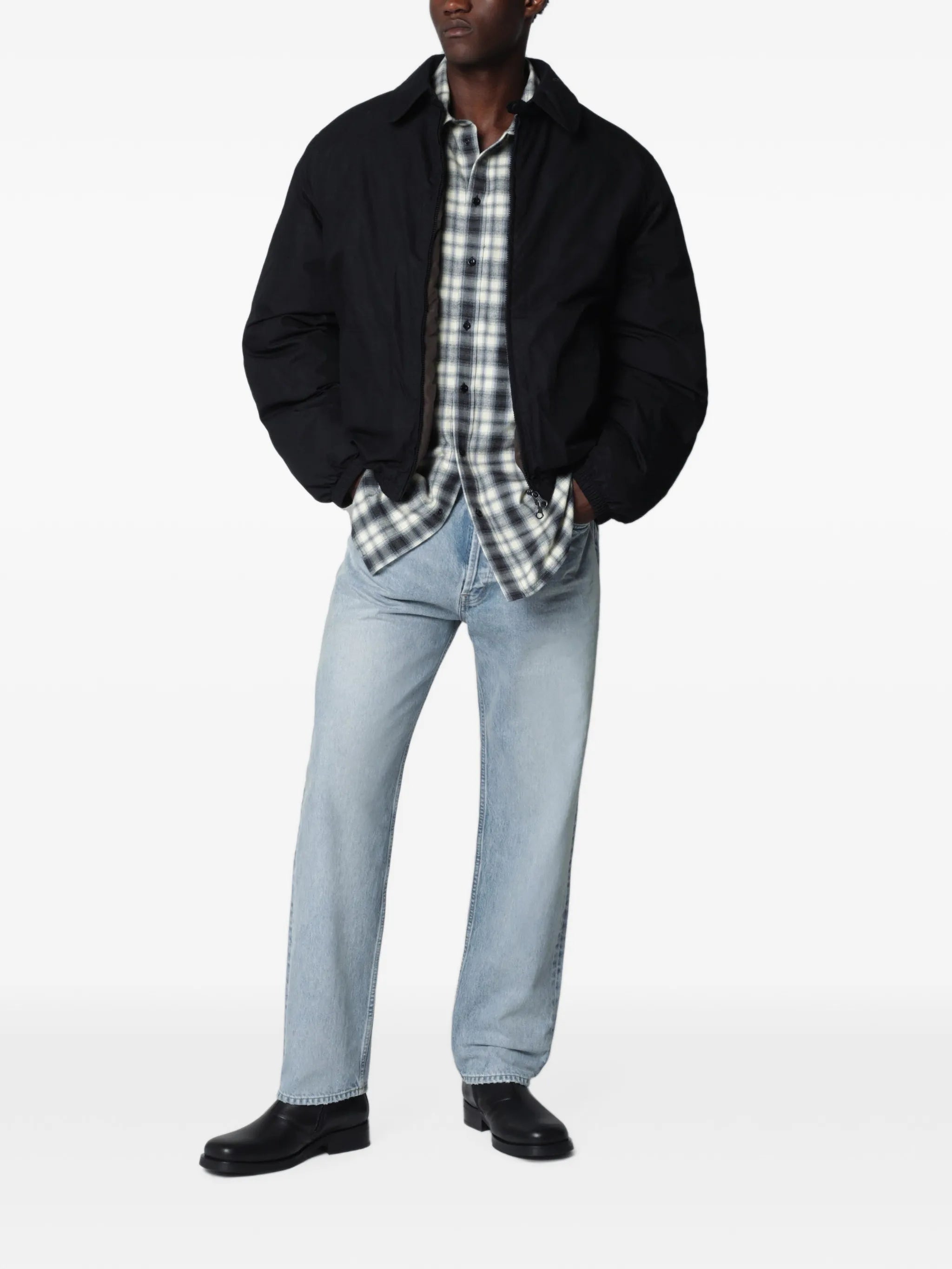 collared puffa jacket